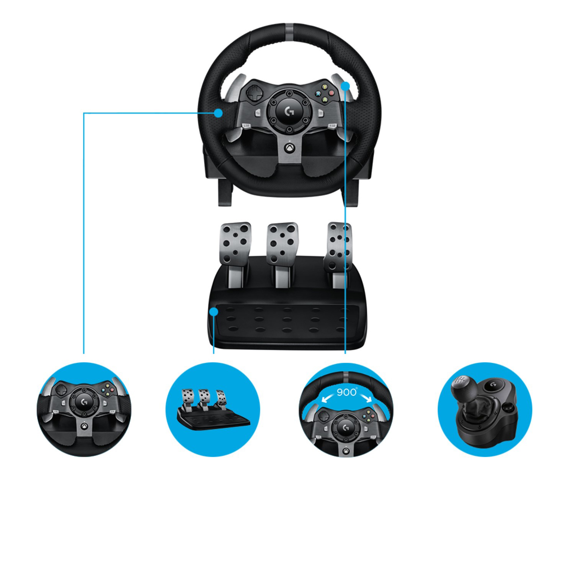 Logitech G920 Driving Force - Lenkrad- und Pedale-Set