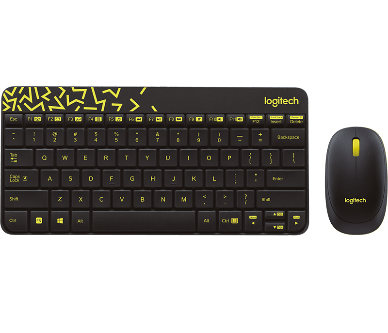 Logitech MK240 Nano Wireless Keyboard and Mouse Combo, Volle Größe (100%), Kabellos, RF Wireless, Sc