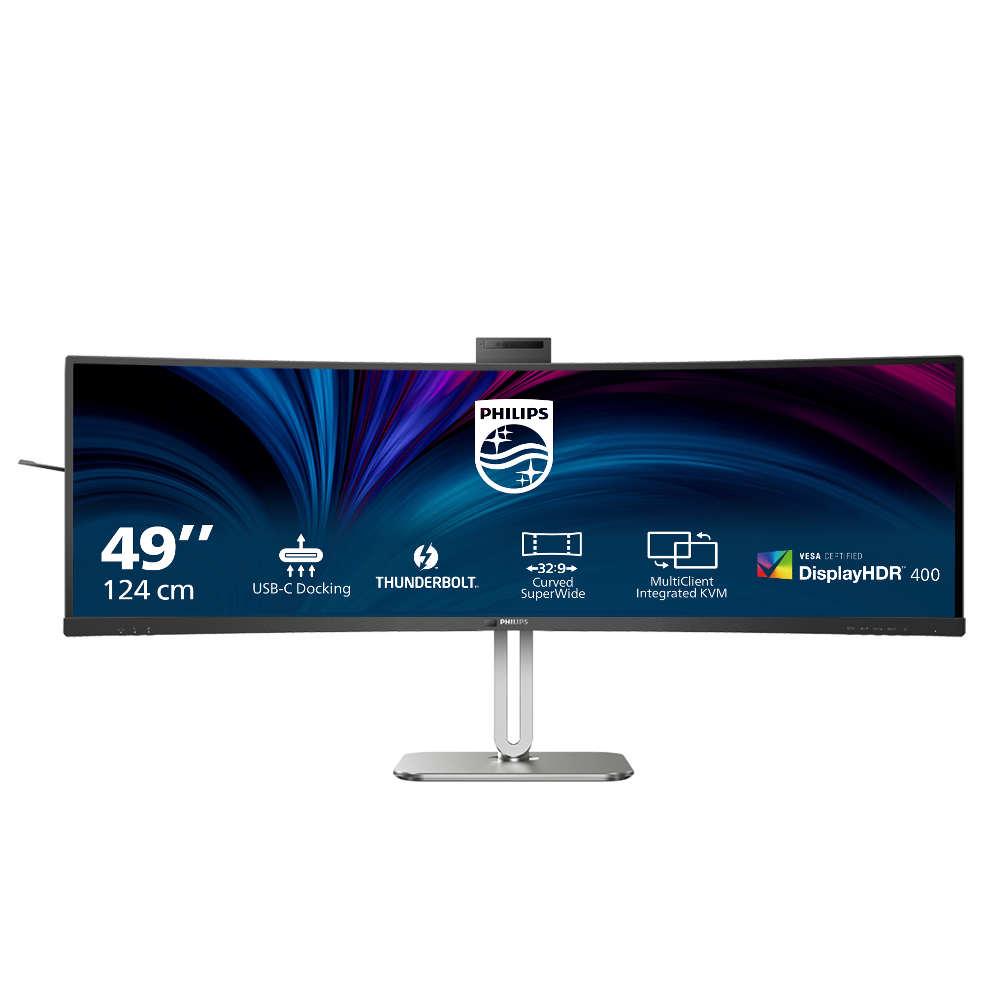 Philips 6000 Series 49B2U6903CH Curved-Monitor 124cm (48.8") DQHD, VA, 4ms, HDMI, DP, TB, USB, RJ45