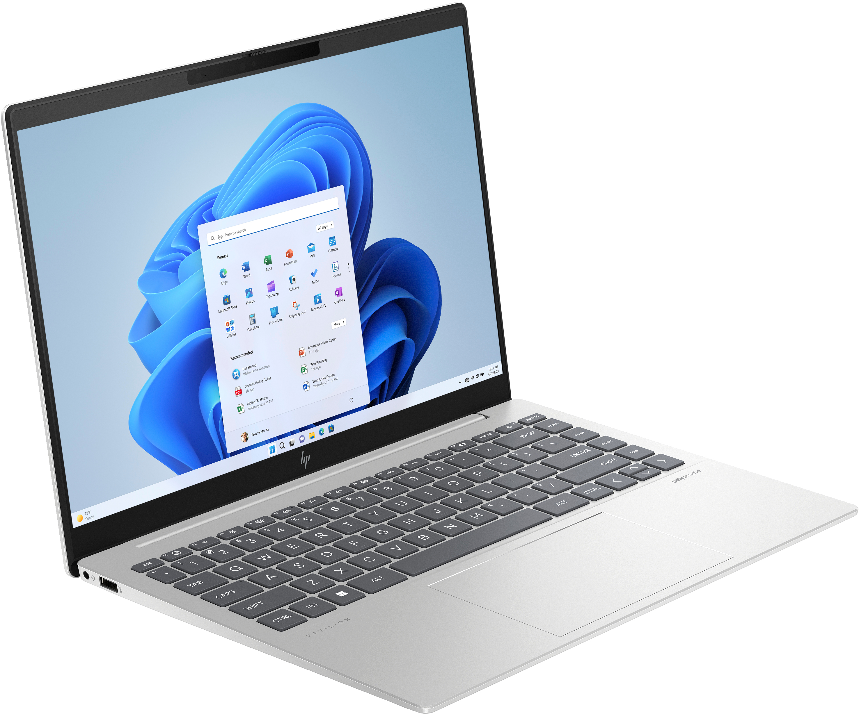 HP Pavilion Plus 14-ew1172ng, Intel Core Ultra 7, 35,6 cm (14"), 2880 x 1800 Pixel, 32 GB, 512 GB, W