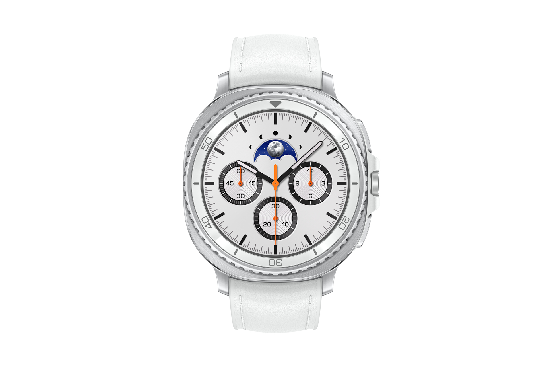 Samsung Galaxy Watch8 Classic - 46 mm - intelligente Uhr mit Hybridband - Hybrid-Eco-Leder - Bandgrö
