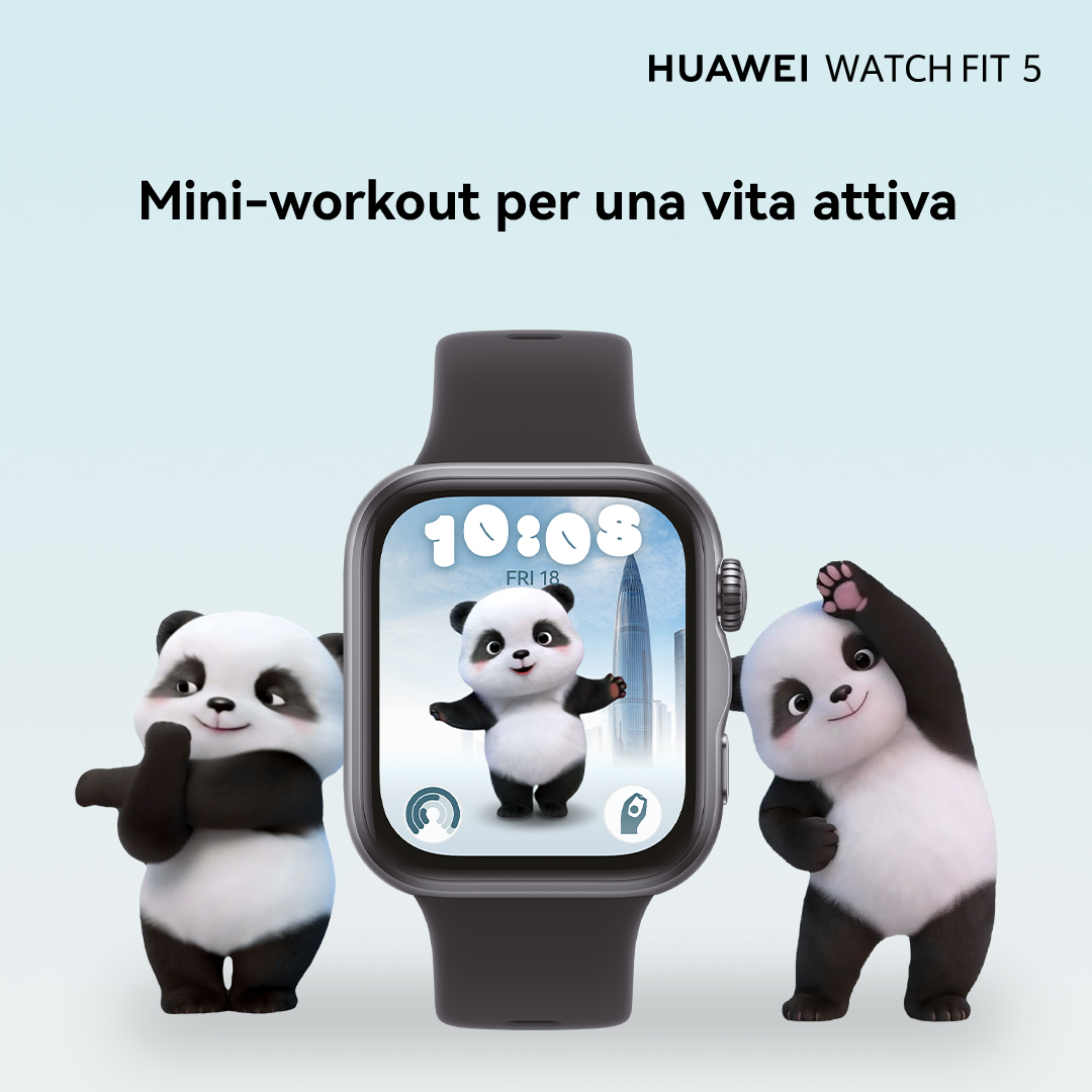 Huawei Watch Fit 5 - Aluminiumlegierung - intelligente Uhr mit Riemen - Flouroelastomer - schwarz -