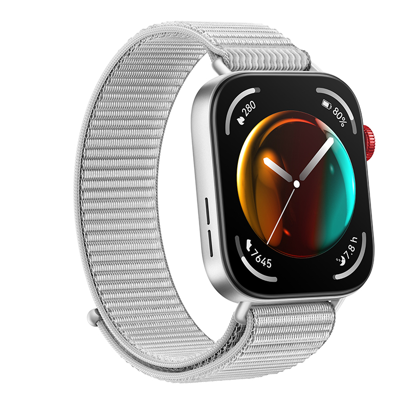 Huawei Watch Fit 3 - Aluminiumlegierung - intelligente Uhr mit Riemen - Nylon - grau - Handgelenkgrö