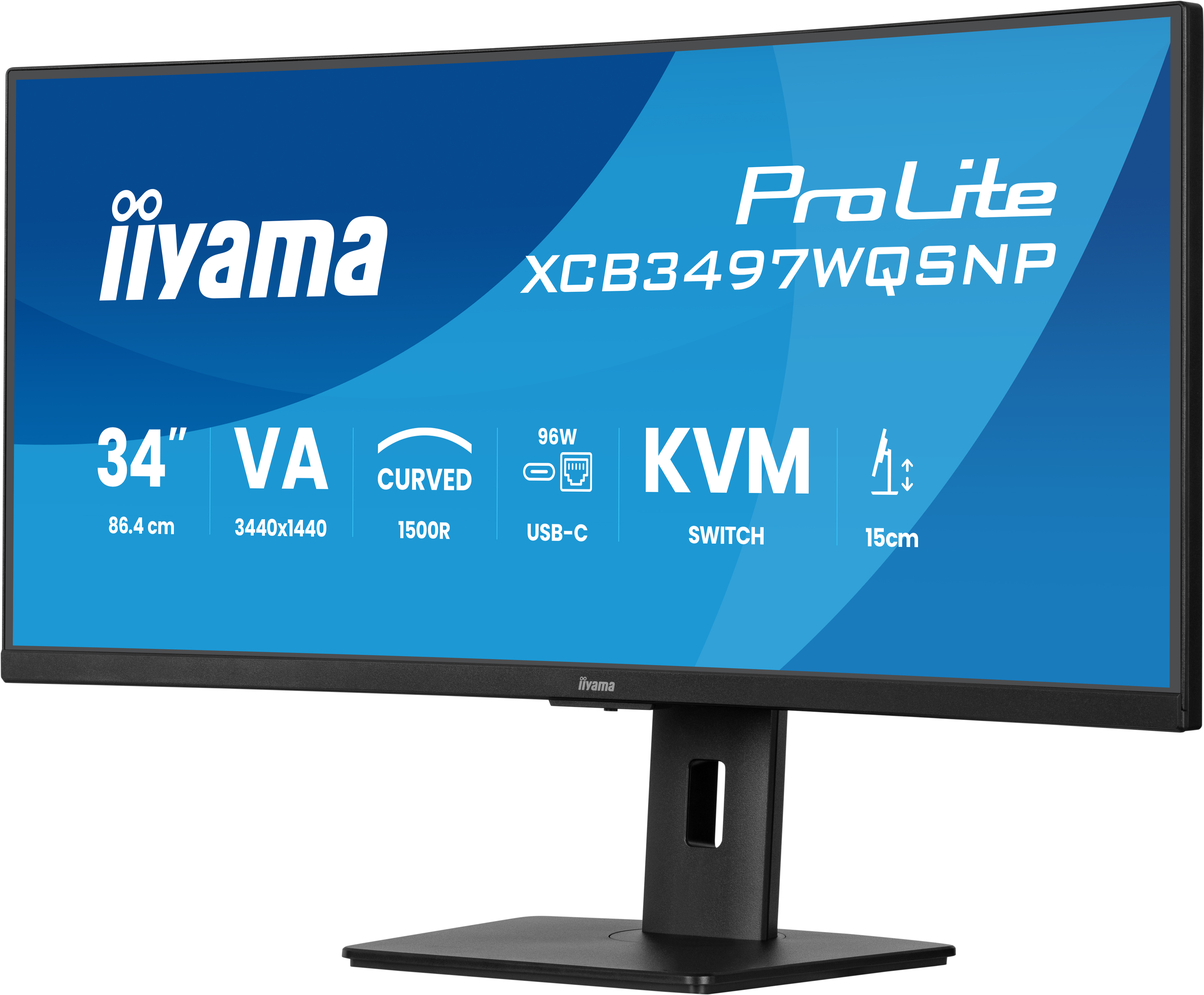 Iiyama ProLite XCB3497WQSNP-B1 - LED-Monitor - gebogen - 86.4 cm (34")