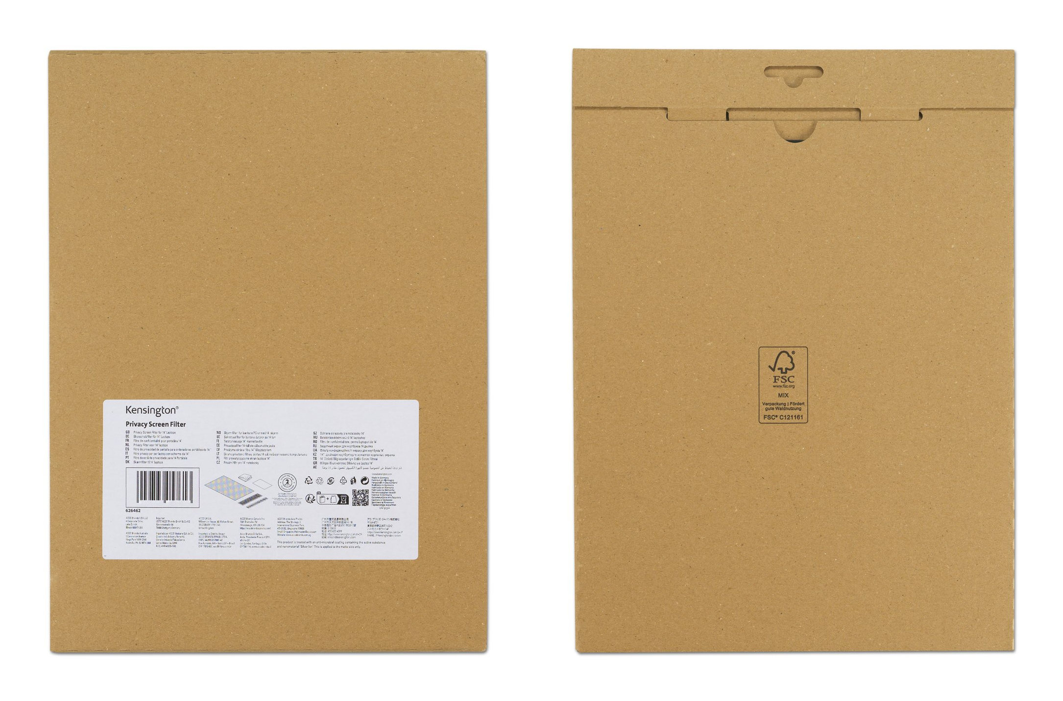 Kensington Blickschutzfilter für Notebook - 16:10, Bulk Pack - 2-Wege - abnehmbar - Steck-/Klebe - 3