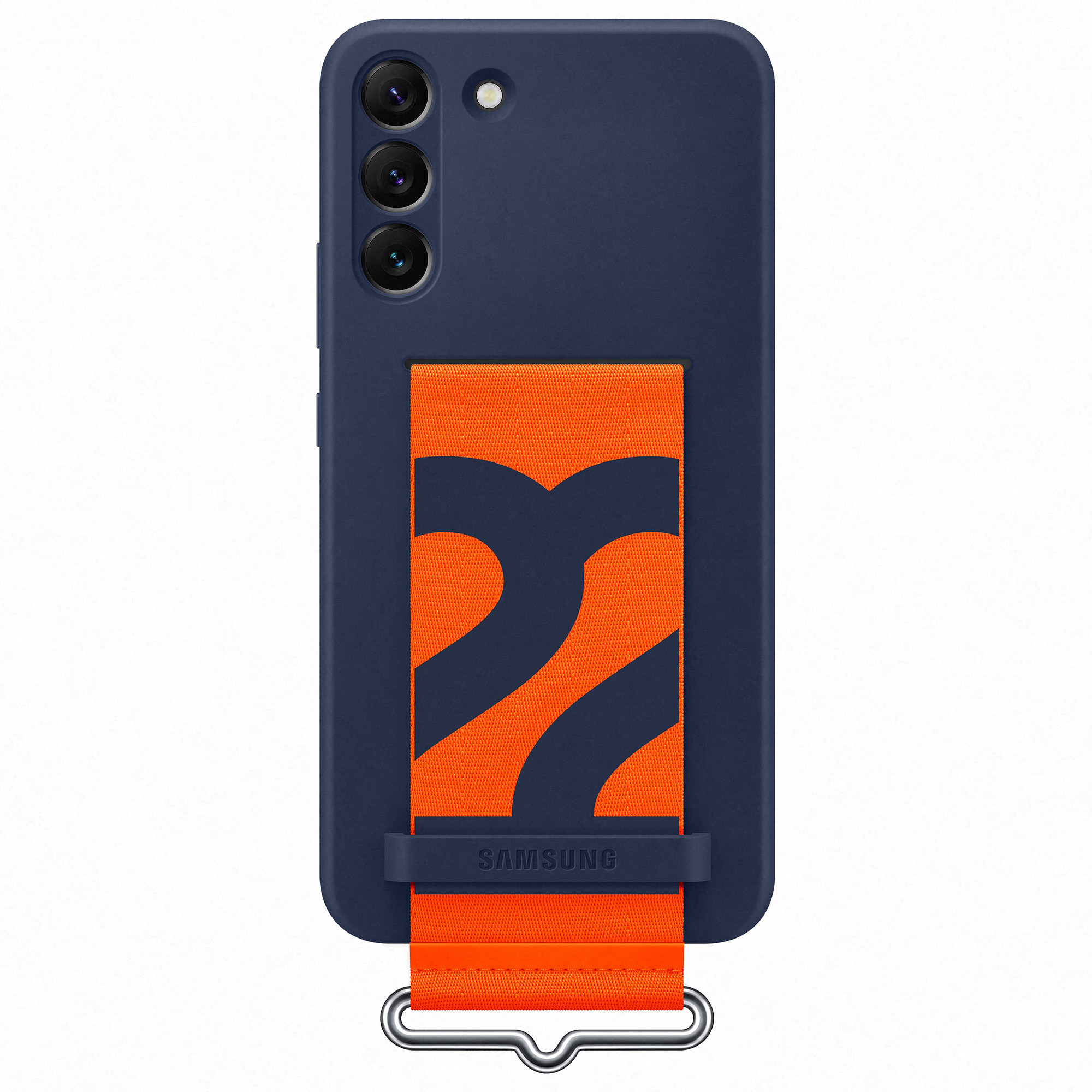 Samsung Silicone Cover mit Schlaufe Galaxy S22+ Navy - Tasche
