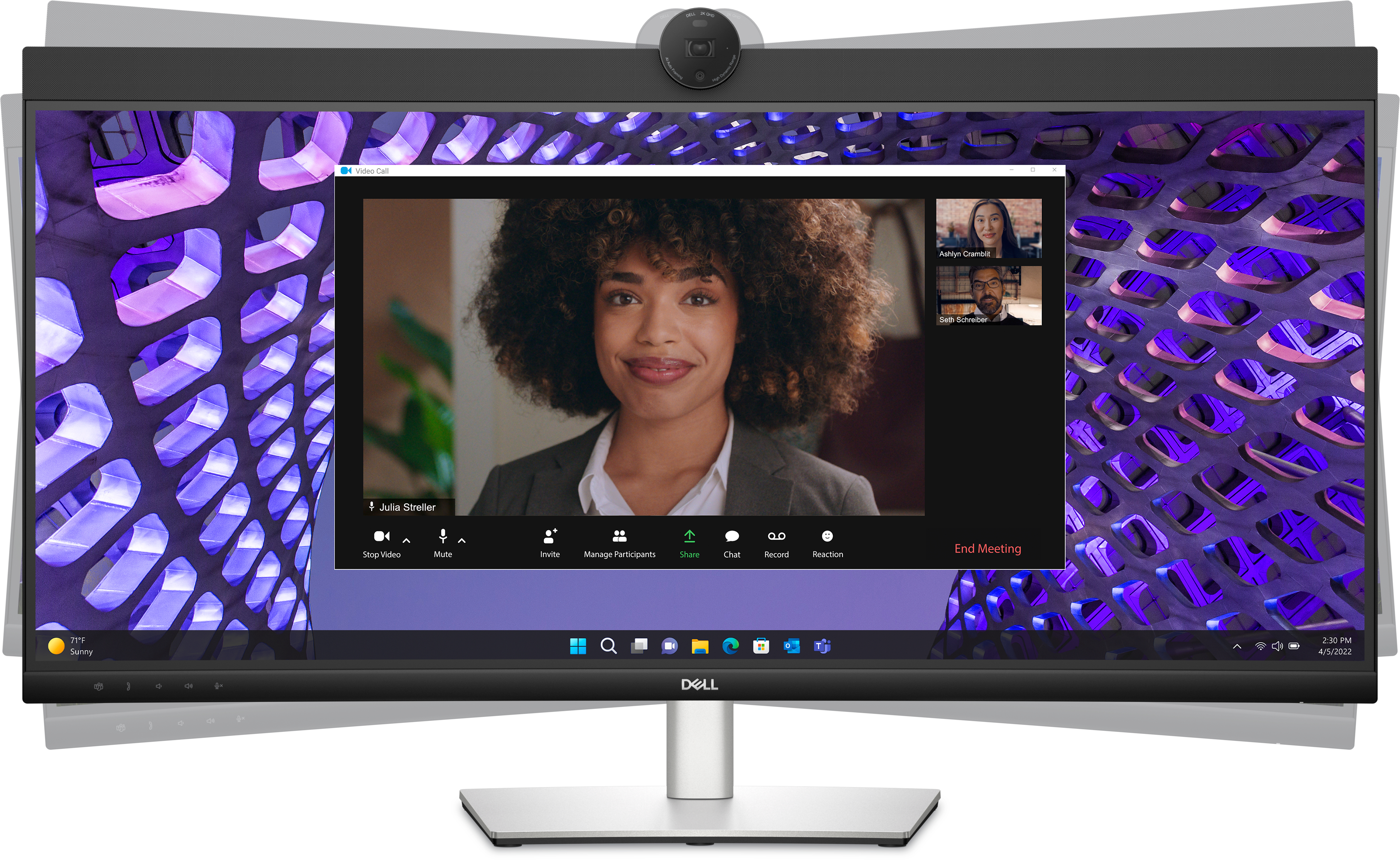 Dell P3424WEB Curved-Monitor 86.4cm (34") UWQHD, IPS, 5ms, HDMI, Displayport, USB-C