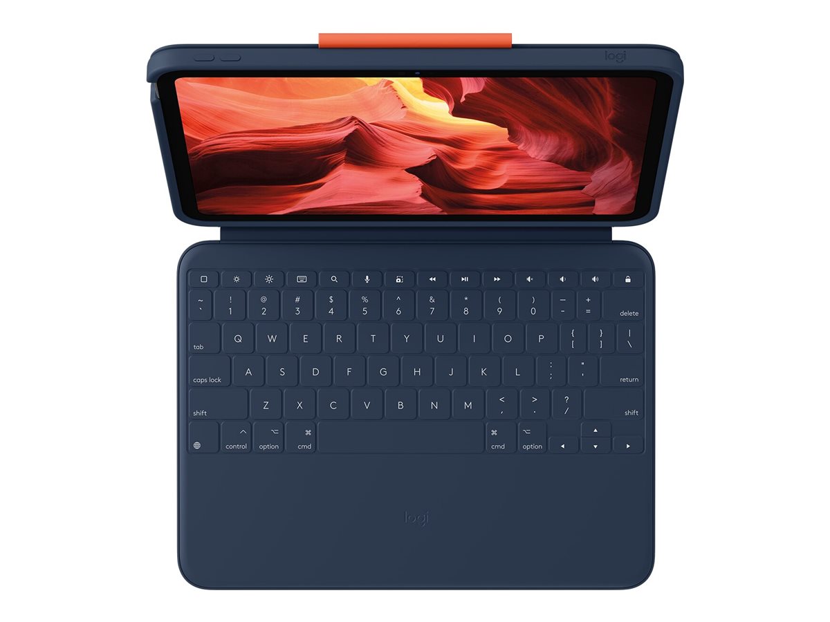 Logitech Rugged Combo 4 - Tastatur und Foliohülle - Apple Smart connector - Classic Blue - für Apple