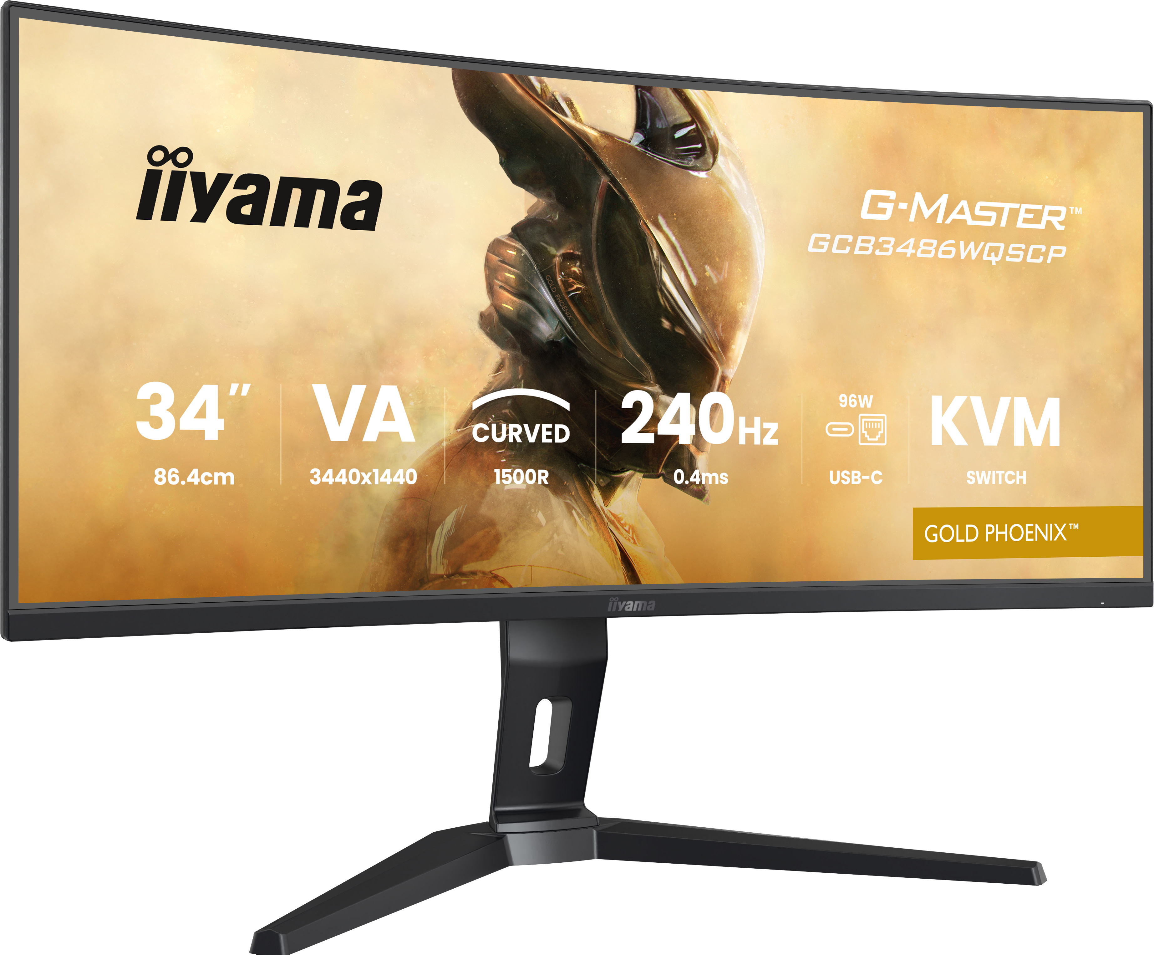 B-WARE - Iiyama G-MASTER Gold Phoenix GCB3486WQSCP-B1 Curved-Monitor 86.4 cm (34") UWQHD, VA, 1ms, H