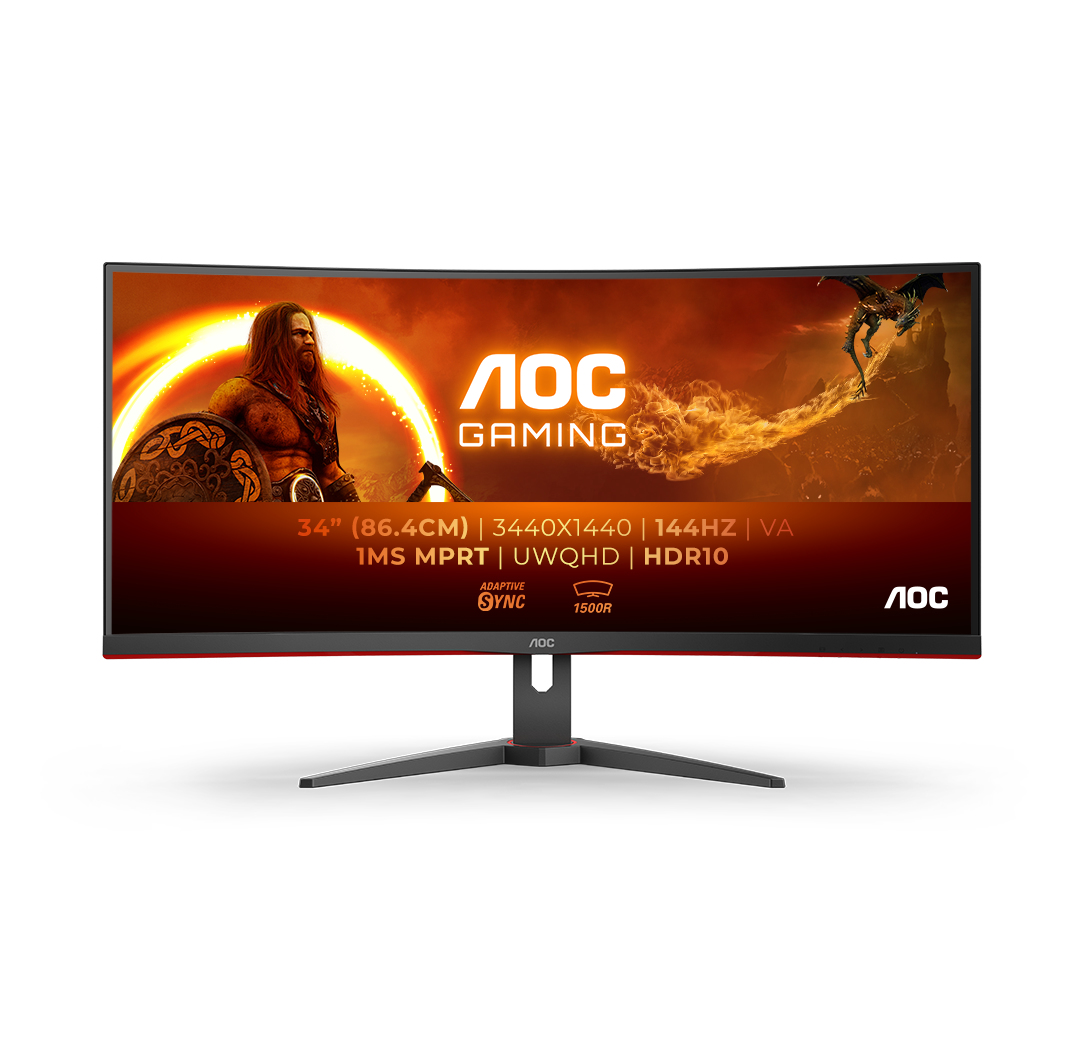 AOC Gaming CU34G2XE/BK - LED-Monitor - Gaming - gebogen - 86.4 cm (34")