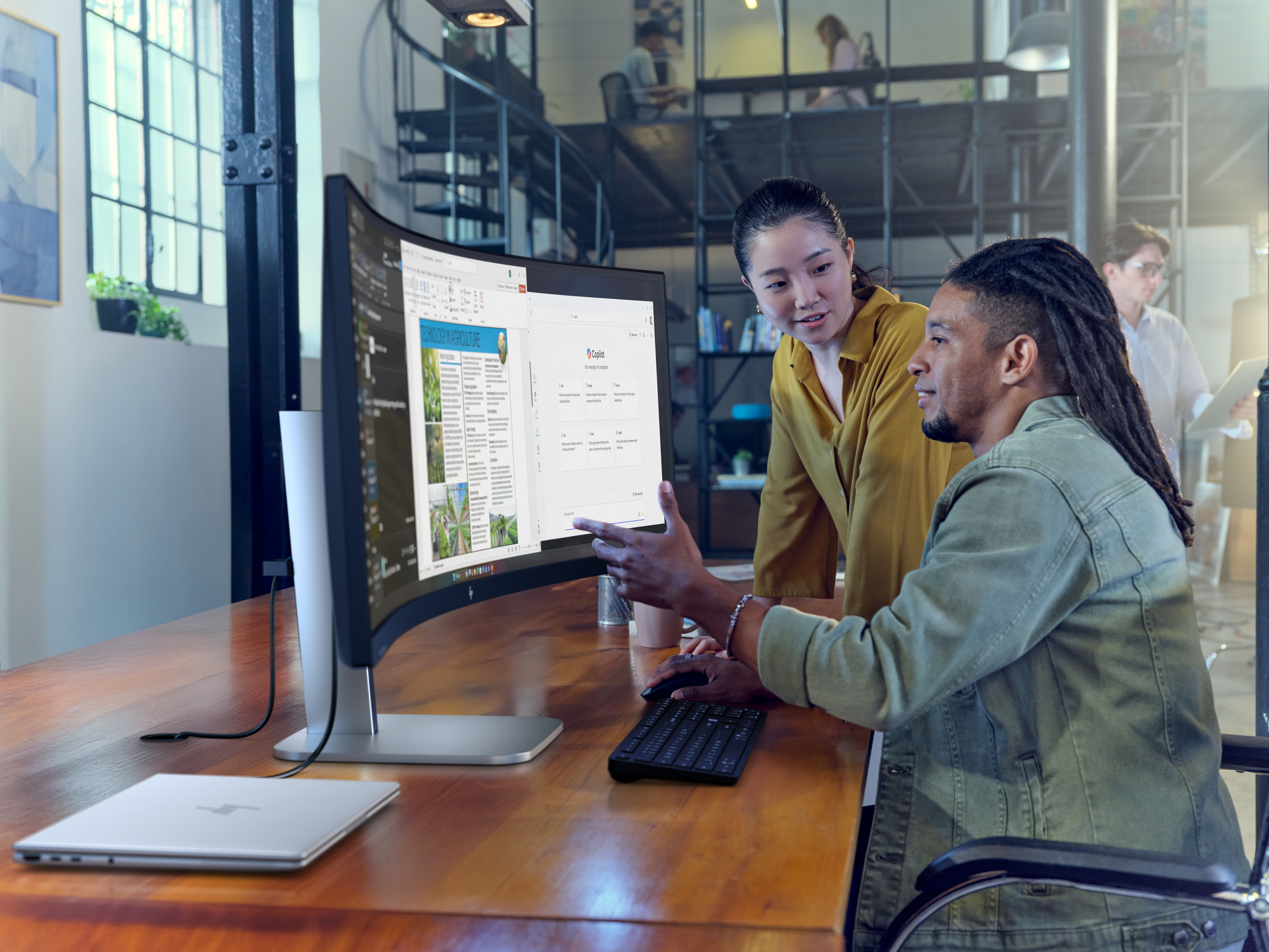 HP Series 5 Pro 549pm Curved-Monitor 124.5cm (49") DQHD, VA, 5ms, HDMI, DP, USB, RJ45