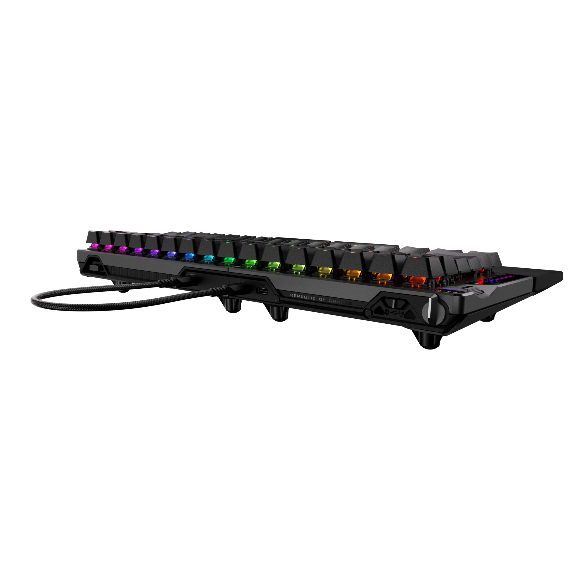 ASUS ROG Falcata, Verkabelt & Kabellos, USB + RF Wireless + Bluetooth, Magnetic-mechanical key switc
