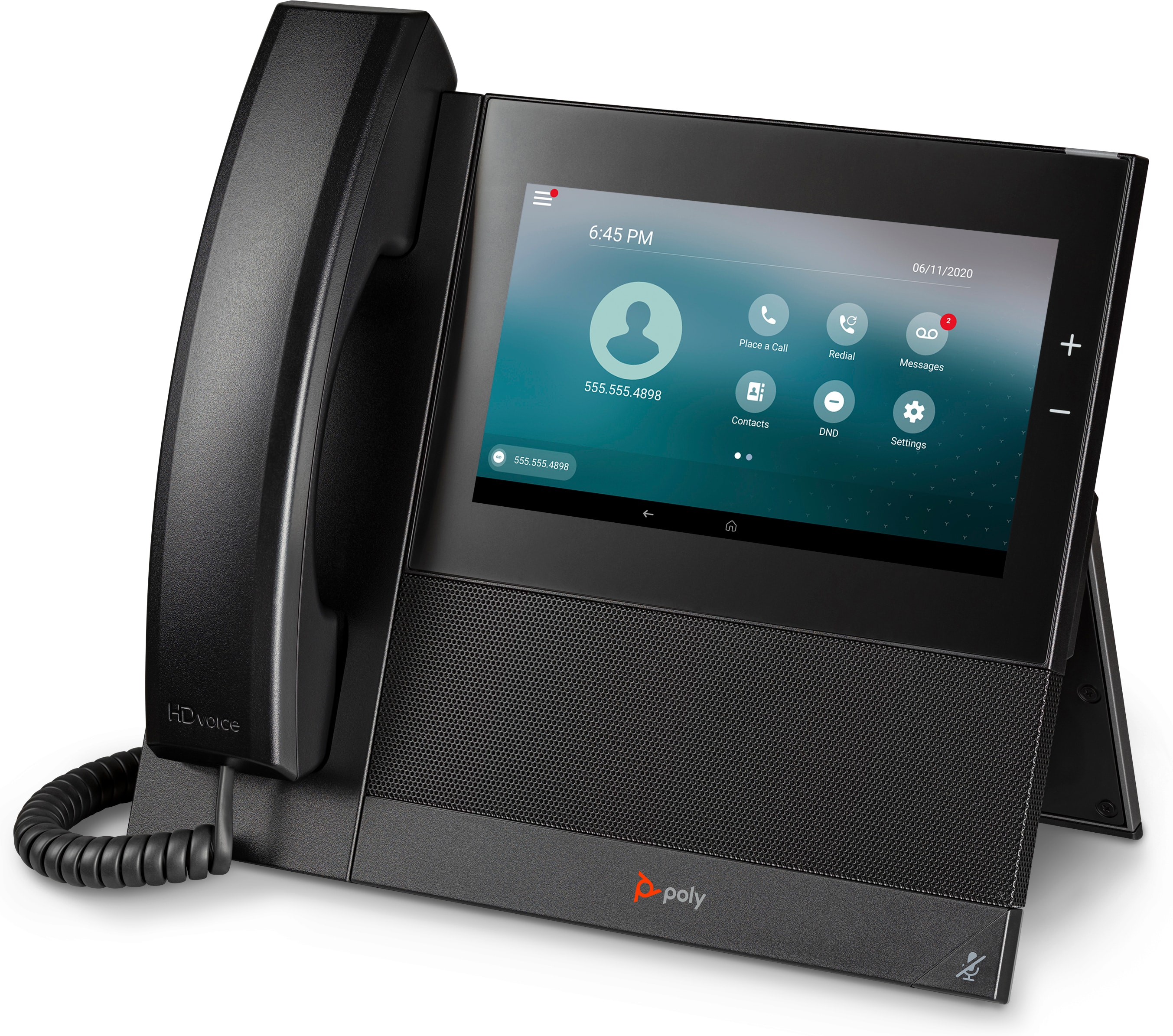 HP POLY CCX 600 Business-Medientelefon mit Open SIP und PoE-fähig, IP-Telefon, Schwarz, Kabelgebunde