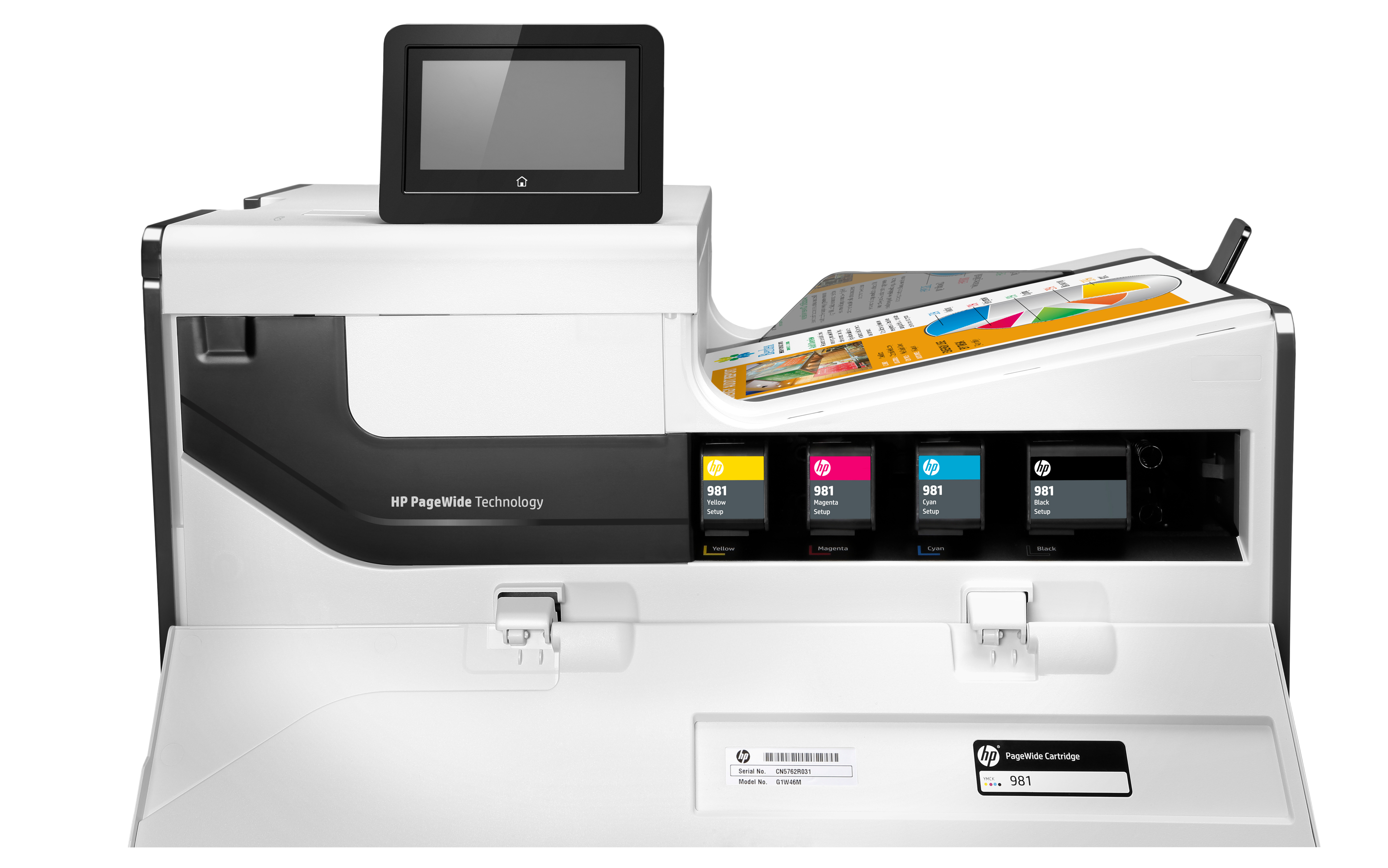 HP PageWide Enterprise Color 556xh, Farbe, 2400 x 1200 DPI, 4, A4, 80000 Seiten pro Monat, 50 Seiten