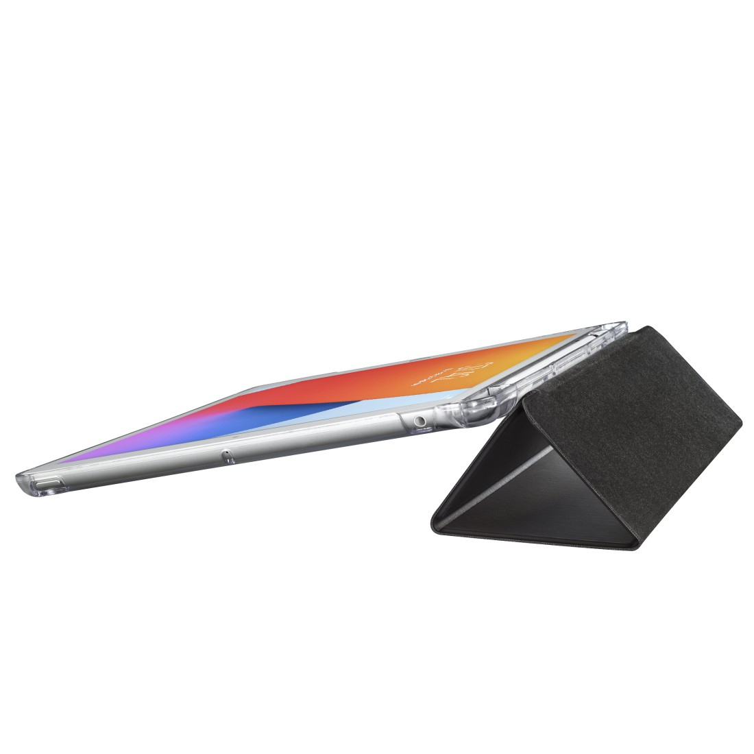 Hama "Fold Clear" - Flip-Hülle für Tablet - Polyurethan - Schwarz, durchsichtig - 10.2" - für Apple 