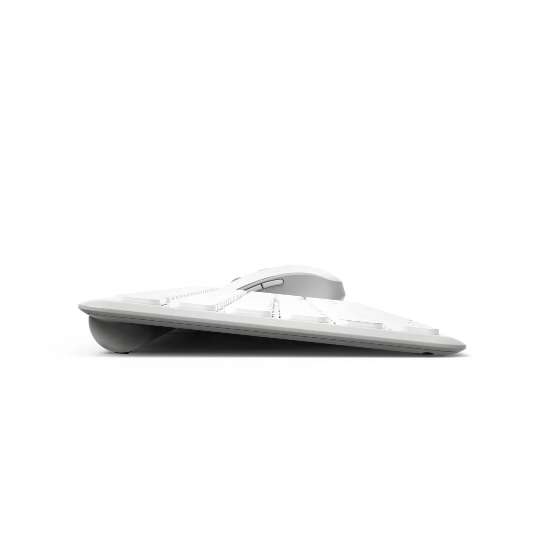 Hama WKM-550, Kabellos, RF Wireless + Bluetooth, Scherenschalter, QWERTZ, Grau, Weiß, Maus enthalten