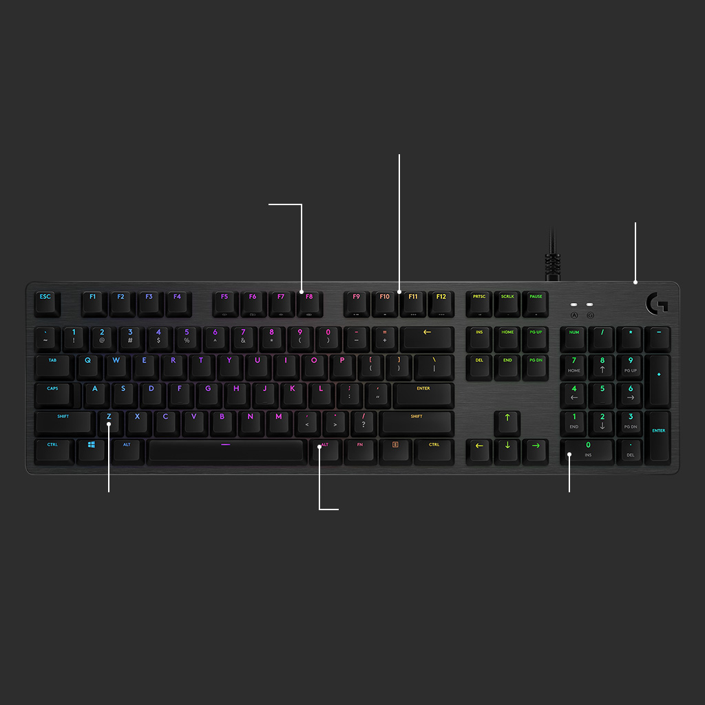 Logitech Gaming G512 - Tastatur - hintergrundbeleuchtet
