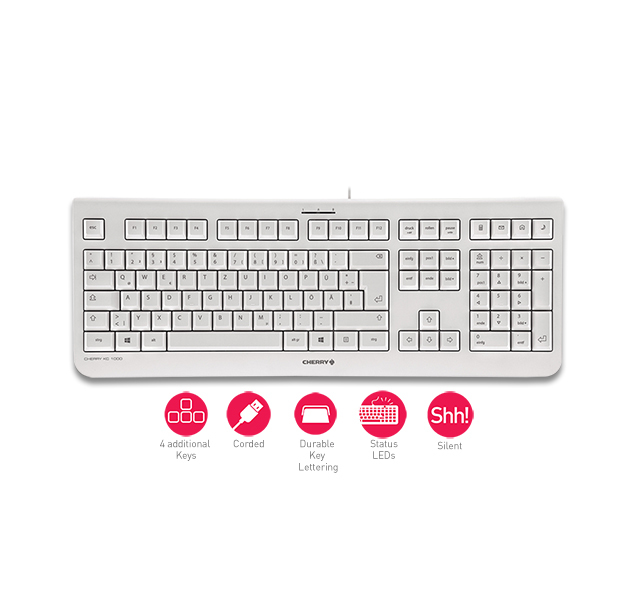 Cherry KC 1000 - Tastatur - Spanisch - Hellgrau