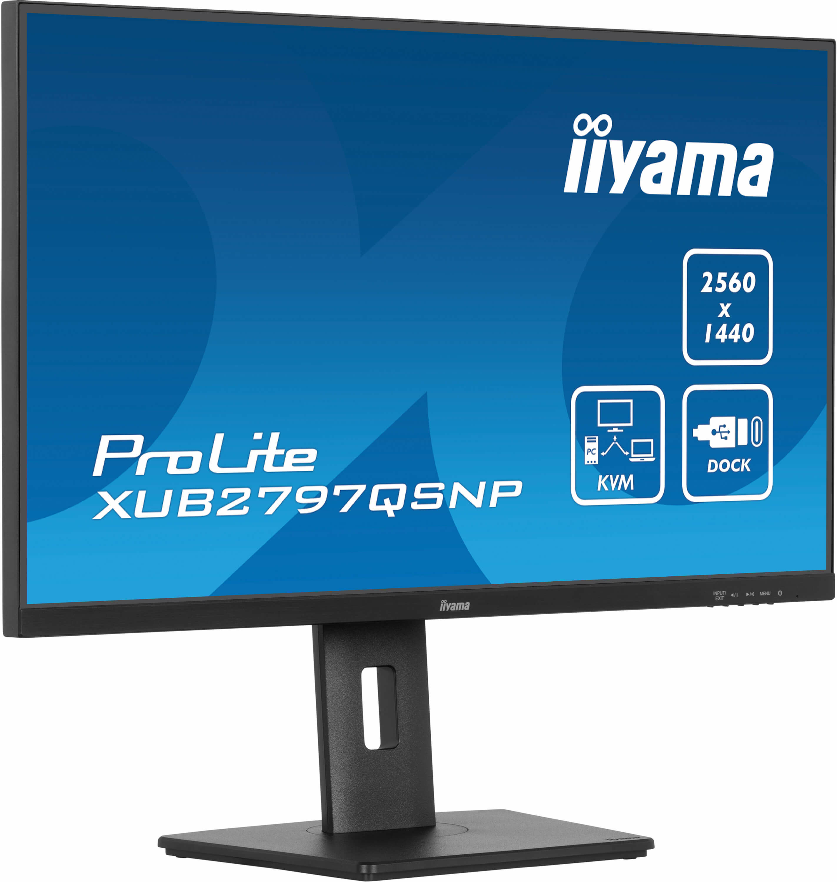 iiyama ProLite XUB2797QSNP-B1 Monitor 68.5cm (27") WQHD, IPS, 1ms, HDMI, Displayport, USB-C
