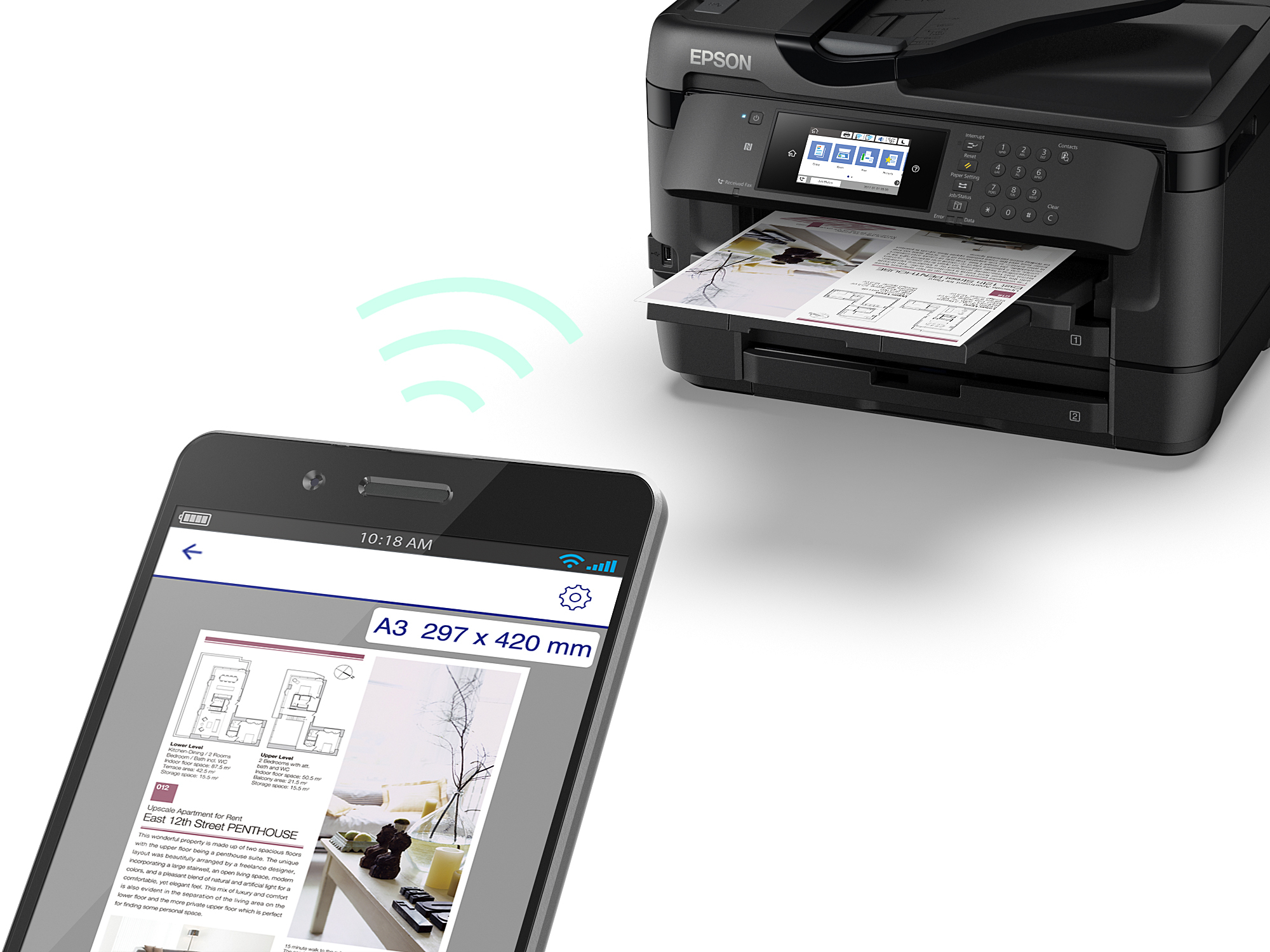 Epson WorkForce WF-7720DTWF - Multifunktionsdrucker - Farbe - Tintenstrahl - A3 (Medien)