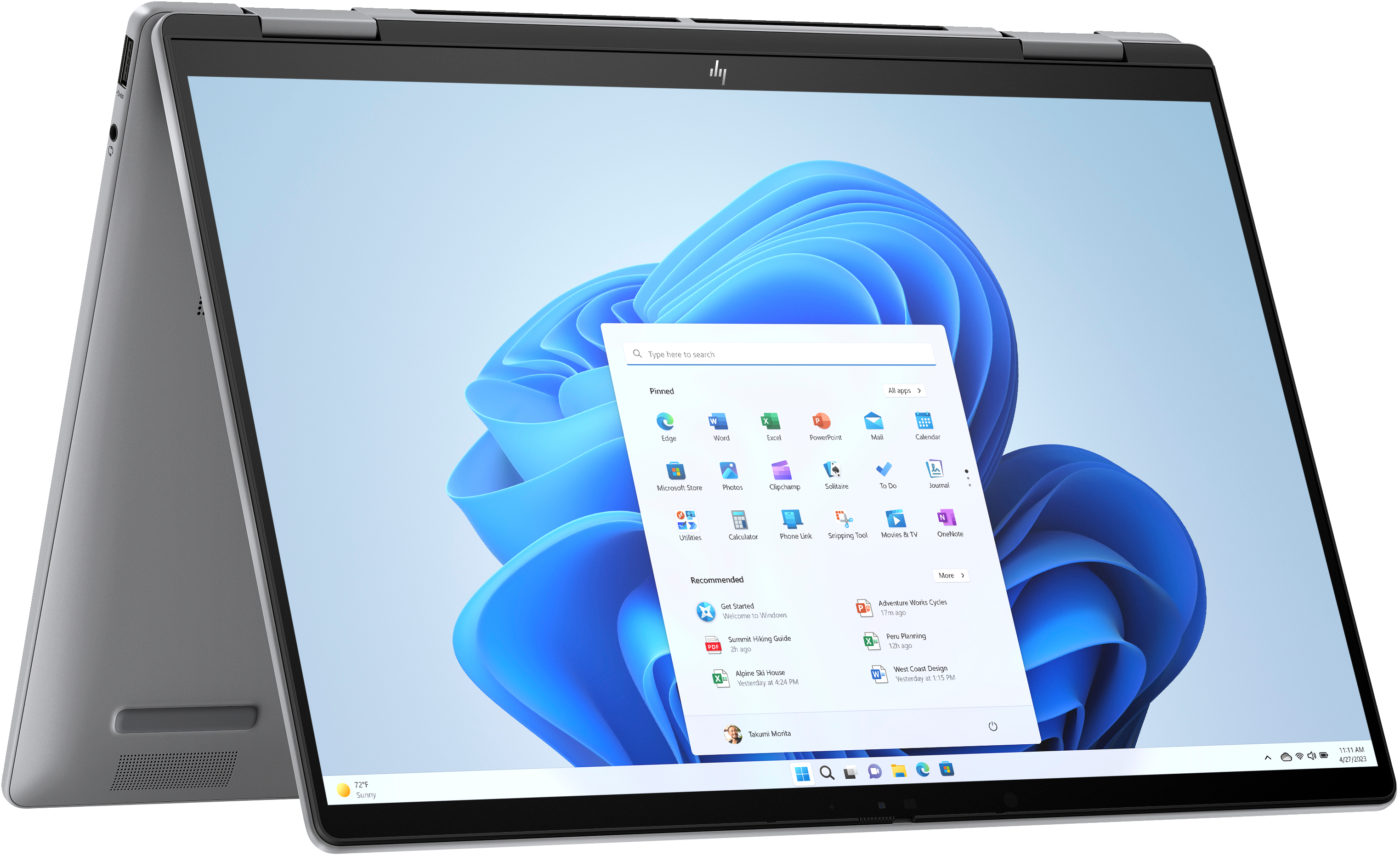 HP ENVY x360 14-fa0077ng, AMD Ryzen? 7, 3,3 GHz, 35,6 cm (14"), 2880 x 1800 Pixel, 16 GB, 1 TB