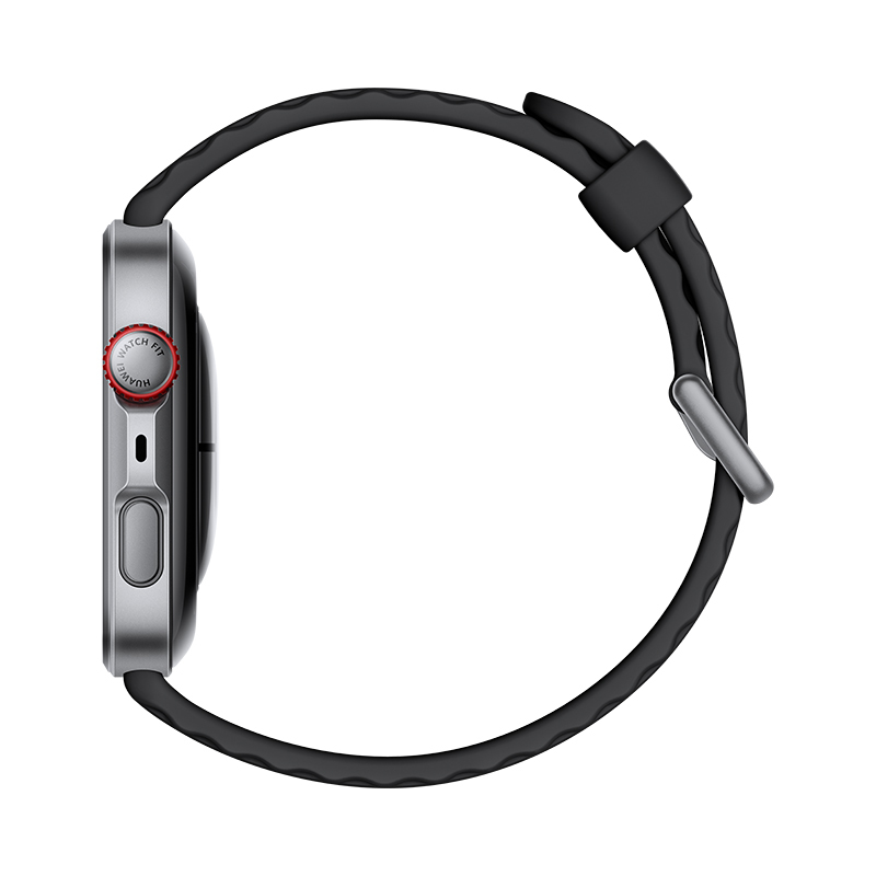 Huawei Watch Fit 4 Pro - Aluminiumlegierung - intelligente Uhr mit Riemen - Flouroelastomer - schwar