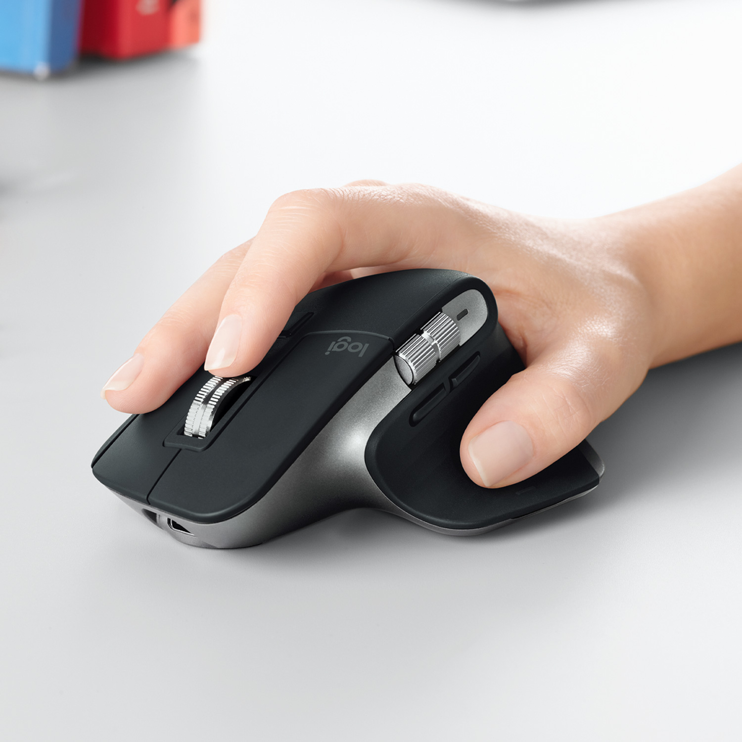 Logitech MX Master 3 for Mac - Maus - Laser - 7 Tasten - kabellos - Bluetooth, 2.4 GHz - kabelloser