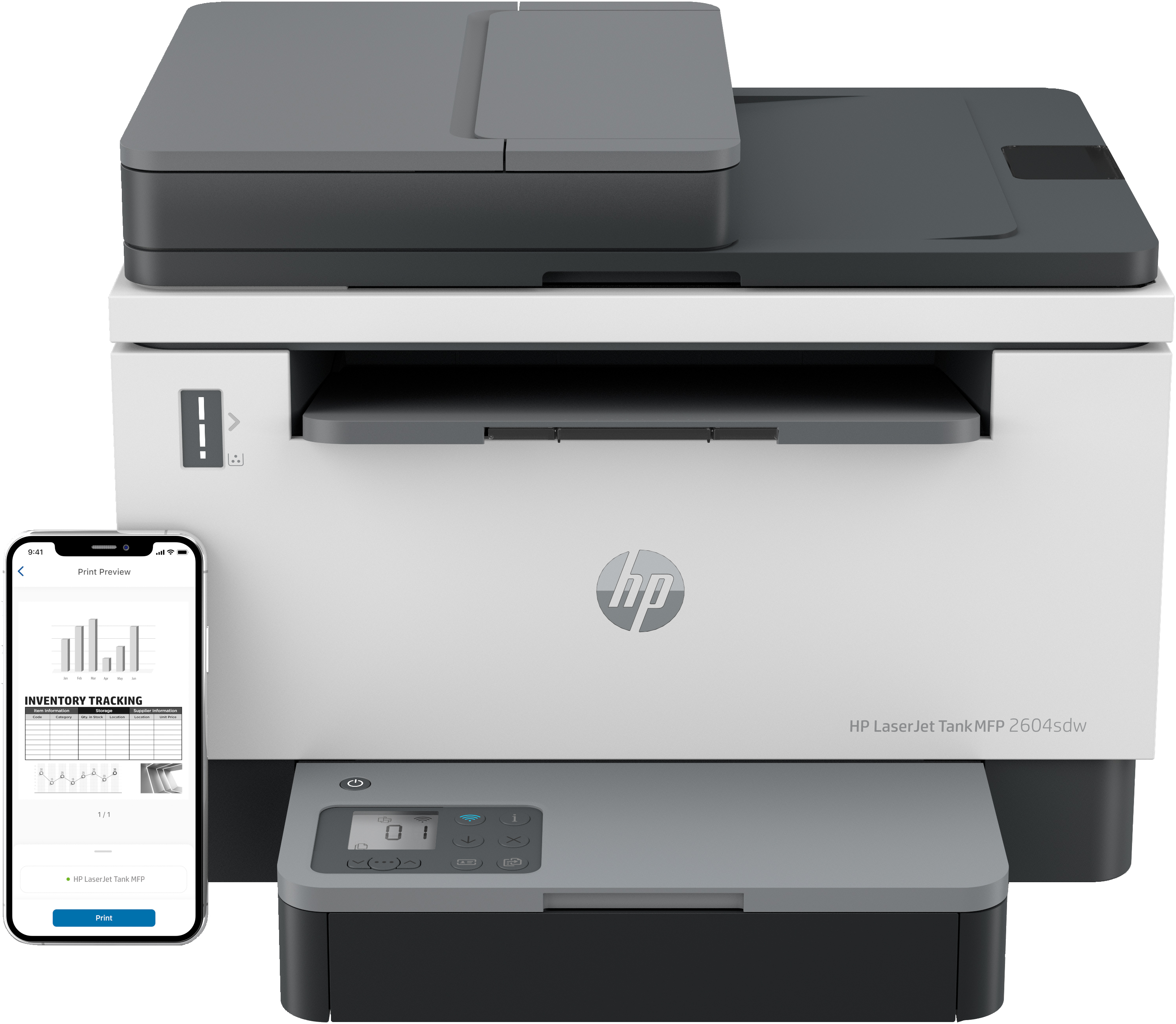 HP LaserJet Tank MFP 2604sdw Drucker, Laser, Monodruck, 600 x 600 DPI, A4, Direktdruck, Schwarz, Gra