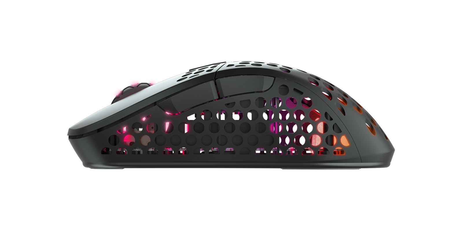 Cherry Xtrfy M4 RGB - Maus - ergonomisch - optisch - kabellos - 2.4 GHz - kabelloser Empfänger (USB)
