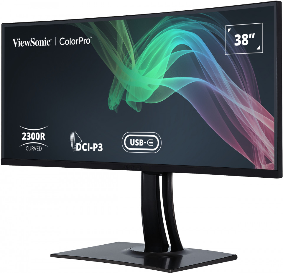 ViewSonic ColorPro VP3881a - LED-Monitor mit KVM-Switch - gebogen - 1 Anschlüsse - 96.5 cm (38")