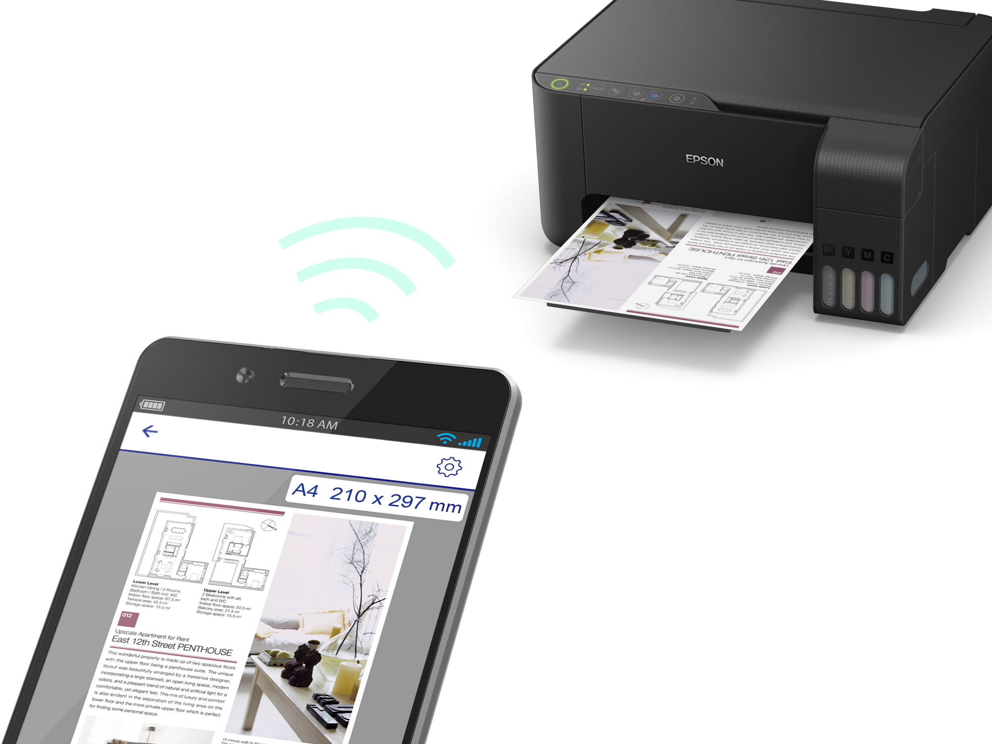 Epson EcoTank ET-2712 - Multifunktionsdrucker - Farbe - Tintenstrahl - A4/Legal (Medien)