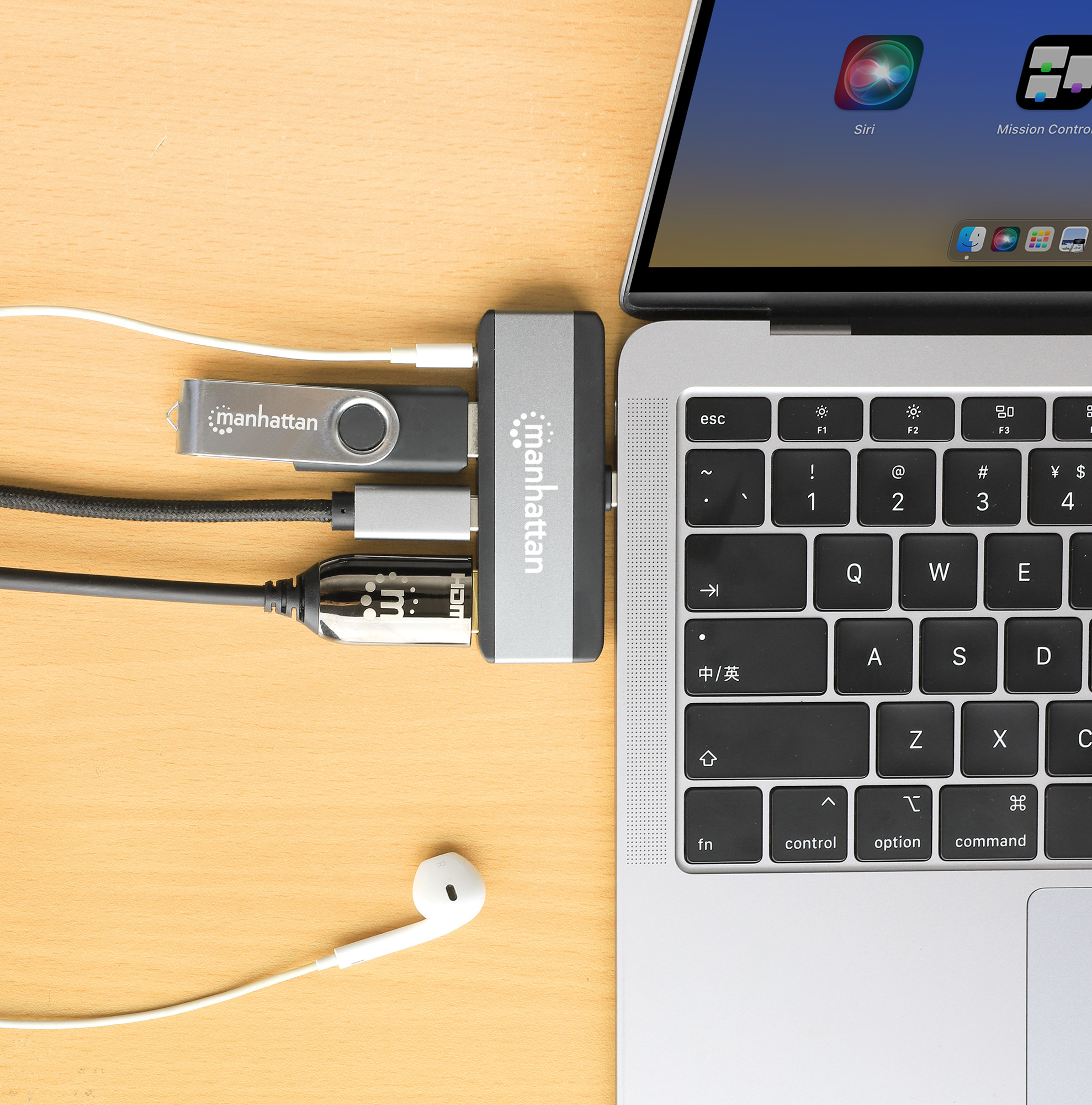 Manhattan 4-in-1 - Dockingstation - für Laptop