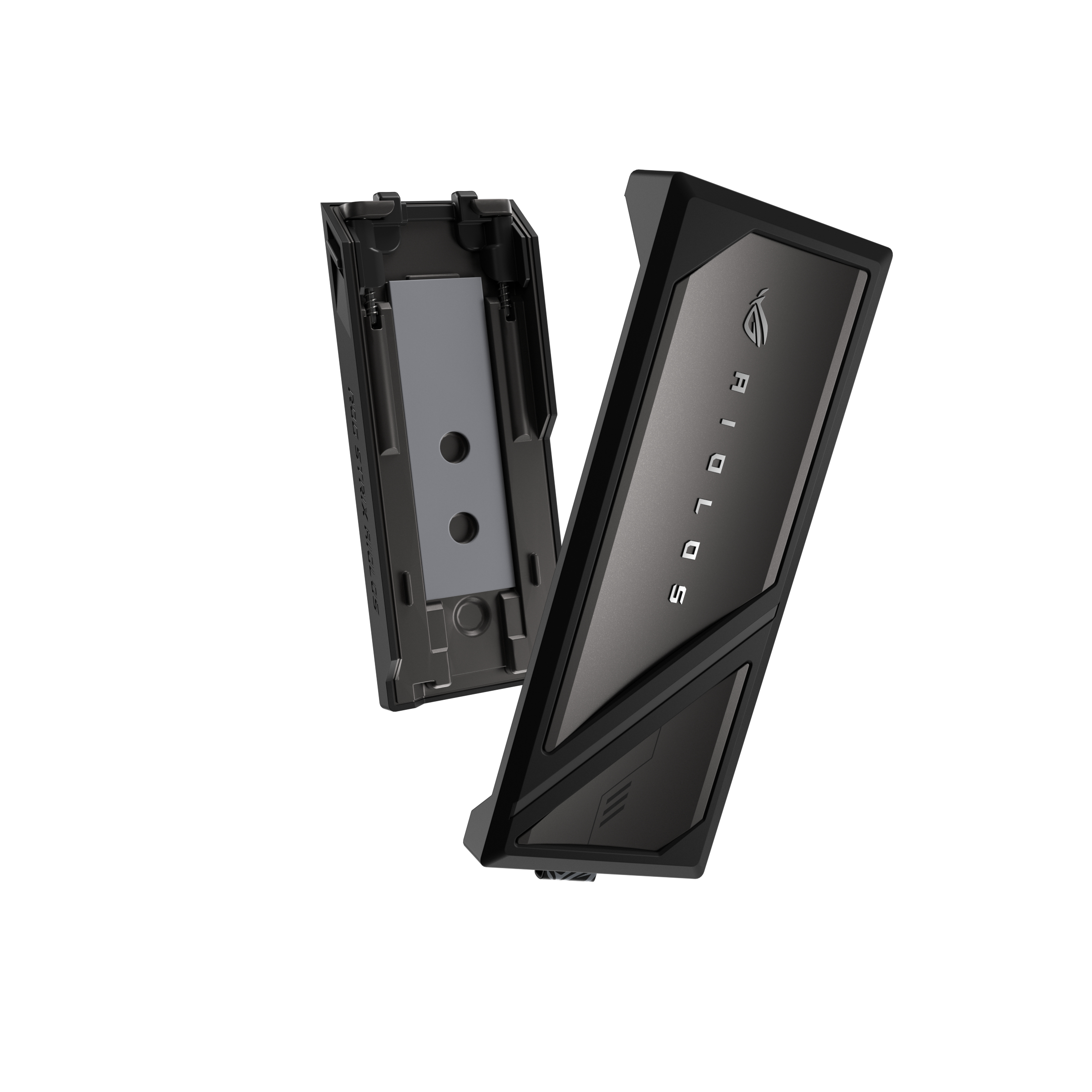 ASUS ROG Strix Aiolos, SSD-Gehäuse, M.2, PCI Express, SATA, 20 Gbit/s, USB Anschluss, Schwarz