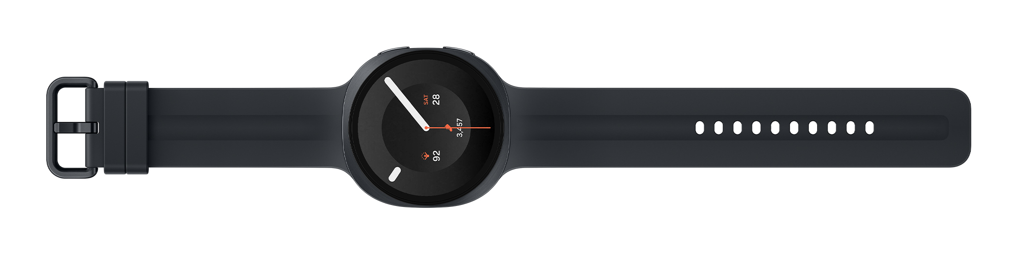 Samsung Galaxy Watch9 - 44 mm - Carbon-Schwarz - intelligente Uhr mit Sportband - schwarz - Bandgröß