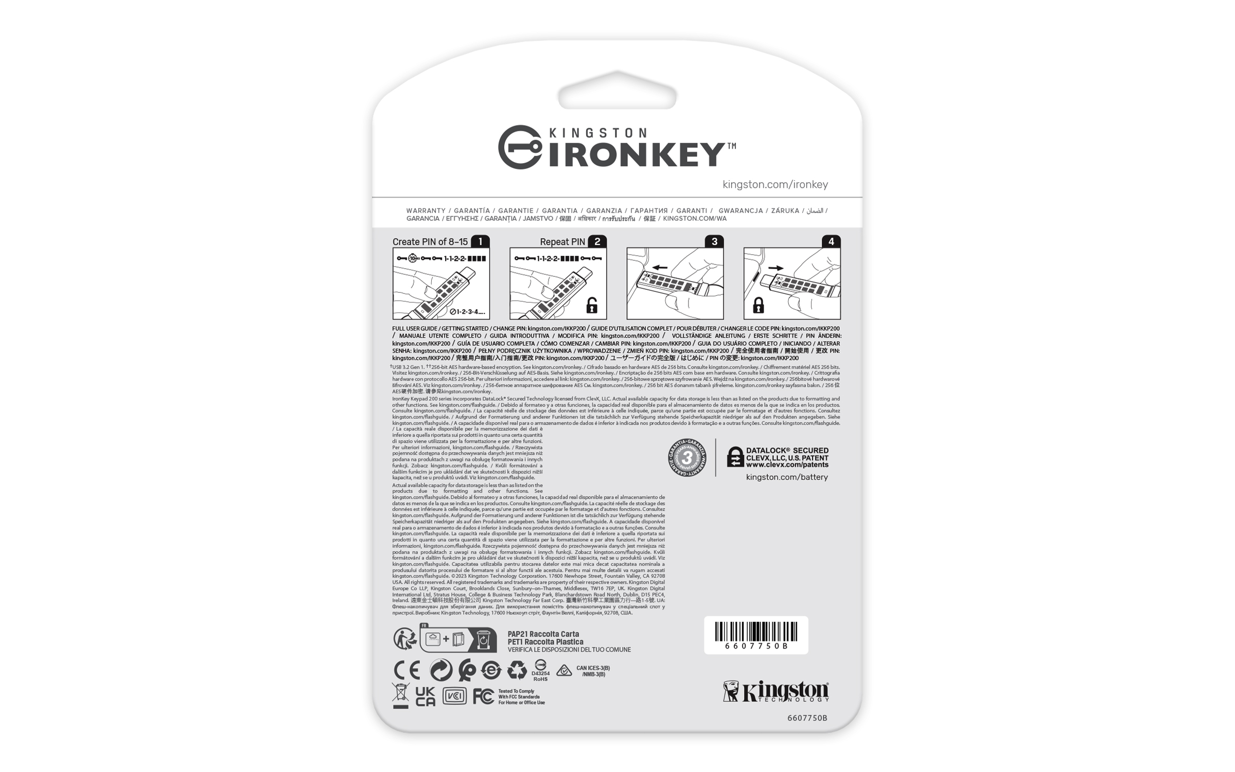 Kingston IronKey Keypad 200C - USB-Flash-Laufwerk