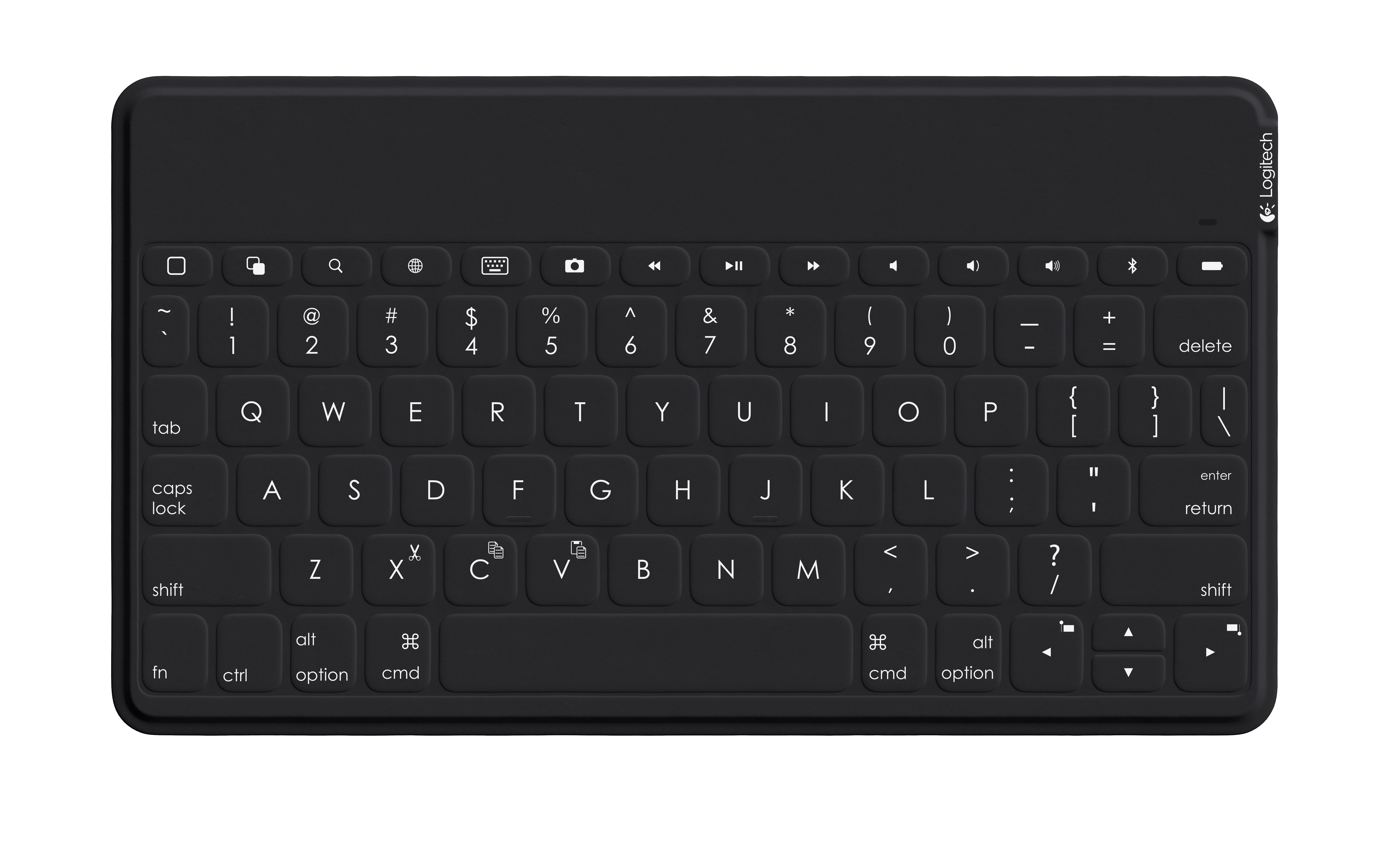 Logitech Keys-To-Go, QWERTY, Spanisch, Schwarz, Kabellos, Bluetooth, Akku