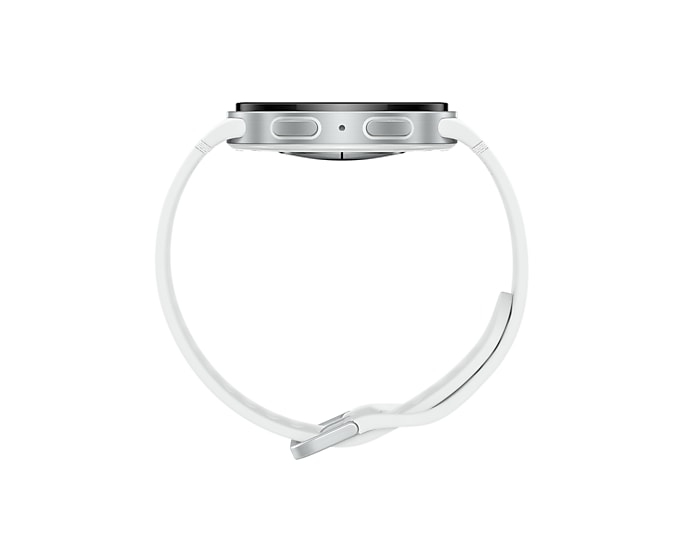 Samsung Galaxy Watch8 - 44 mm - silber - intelligente Uhr mit Sportband - Gummi - weiß - Bandgröße: