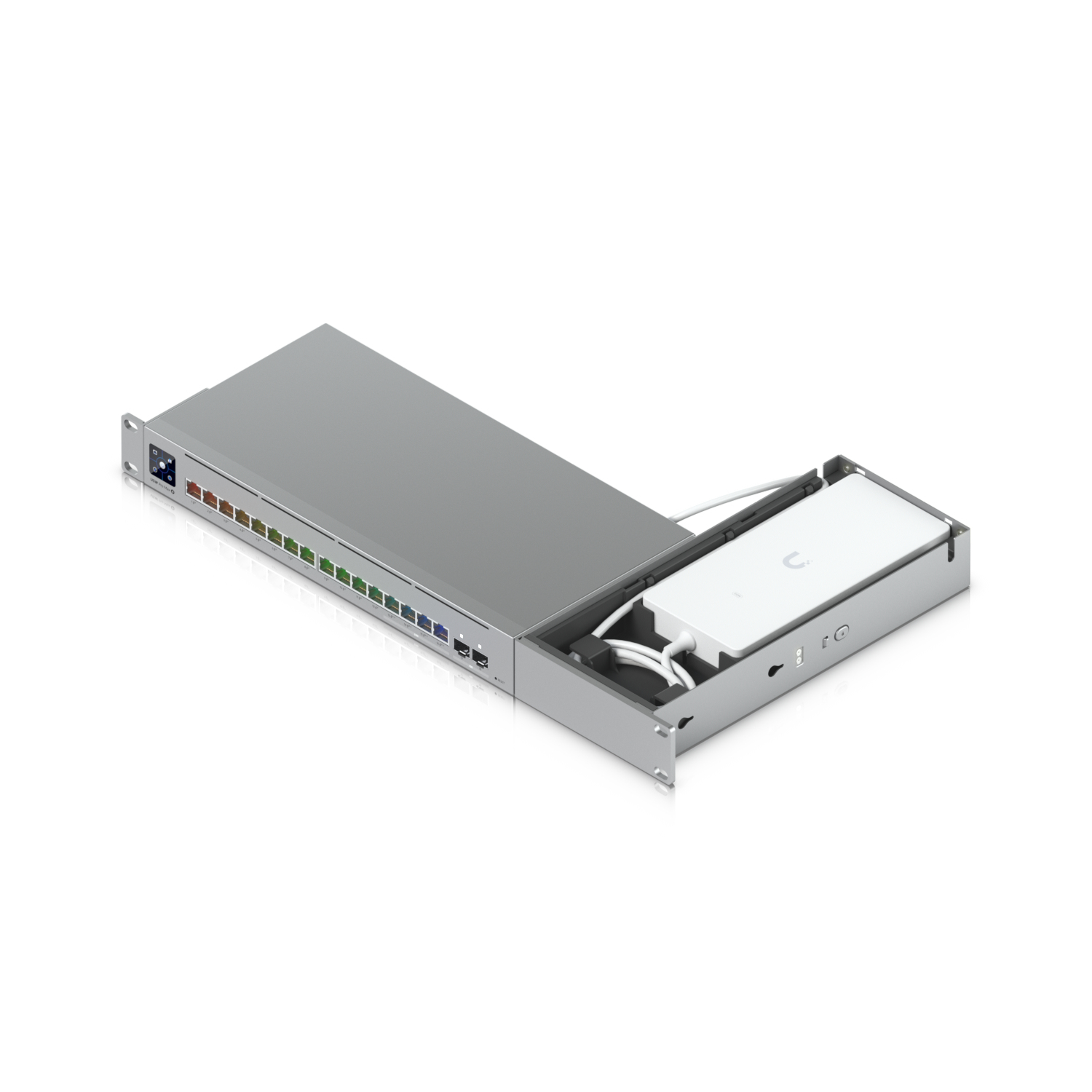 Ubiquiti UACC-Pro-Max-16-RM, Montageset, Schwarz, Silber, Polycarbonat (PC), Stahl, USW-Pro-Max-16,