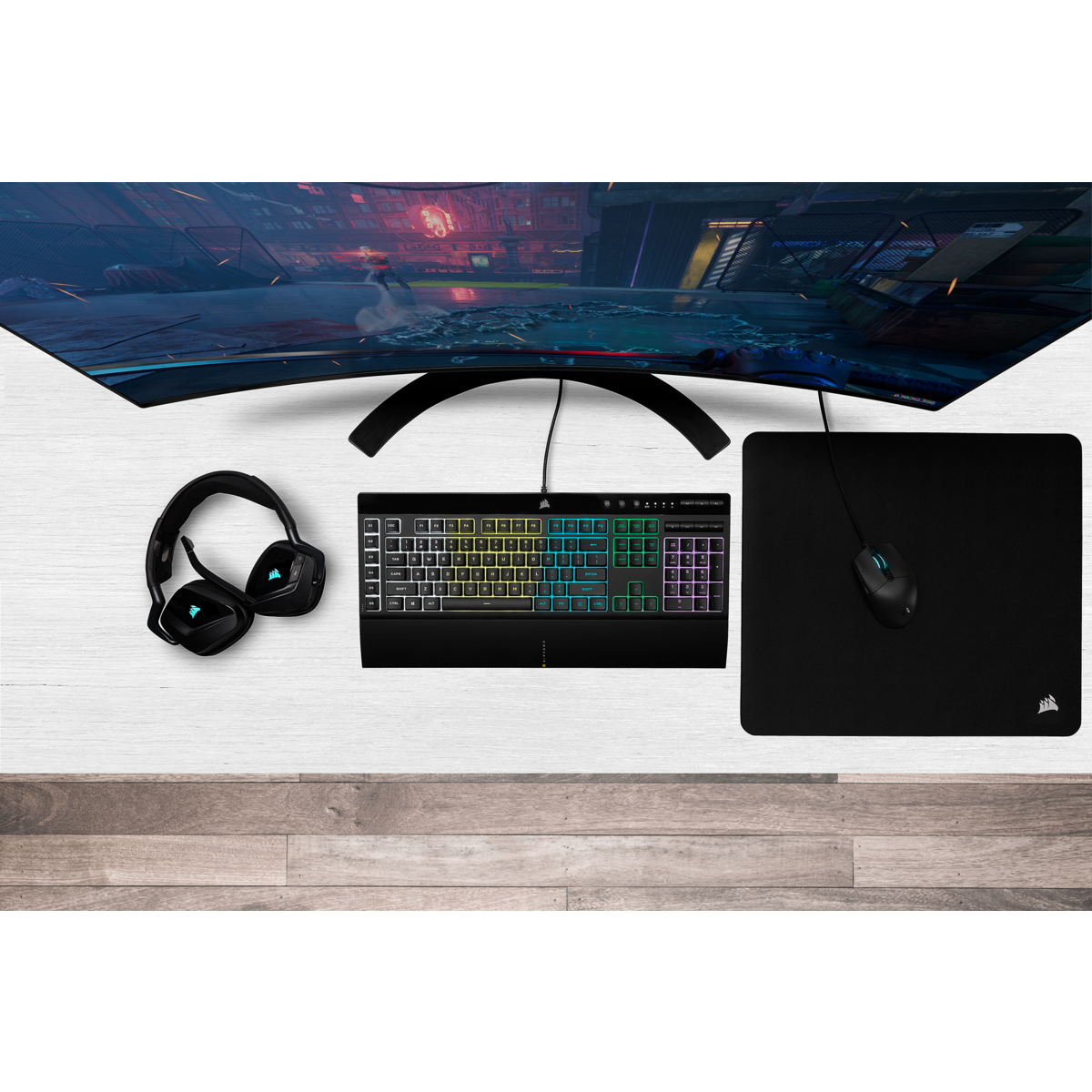 Corsair Gaming K55 RGB PRO Tastatur, USB, QWERTZ, IP42