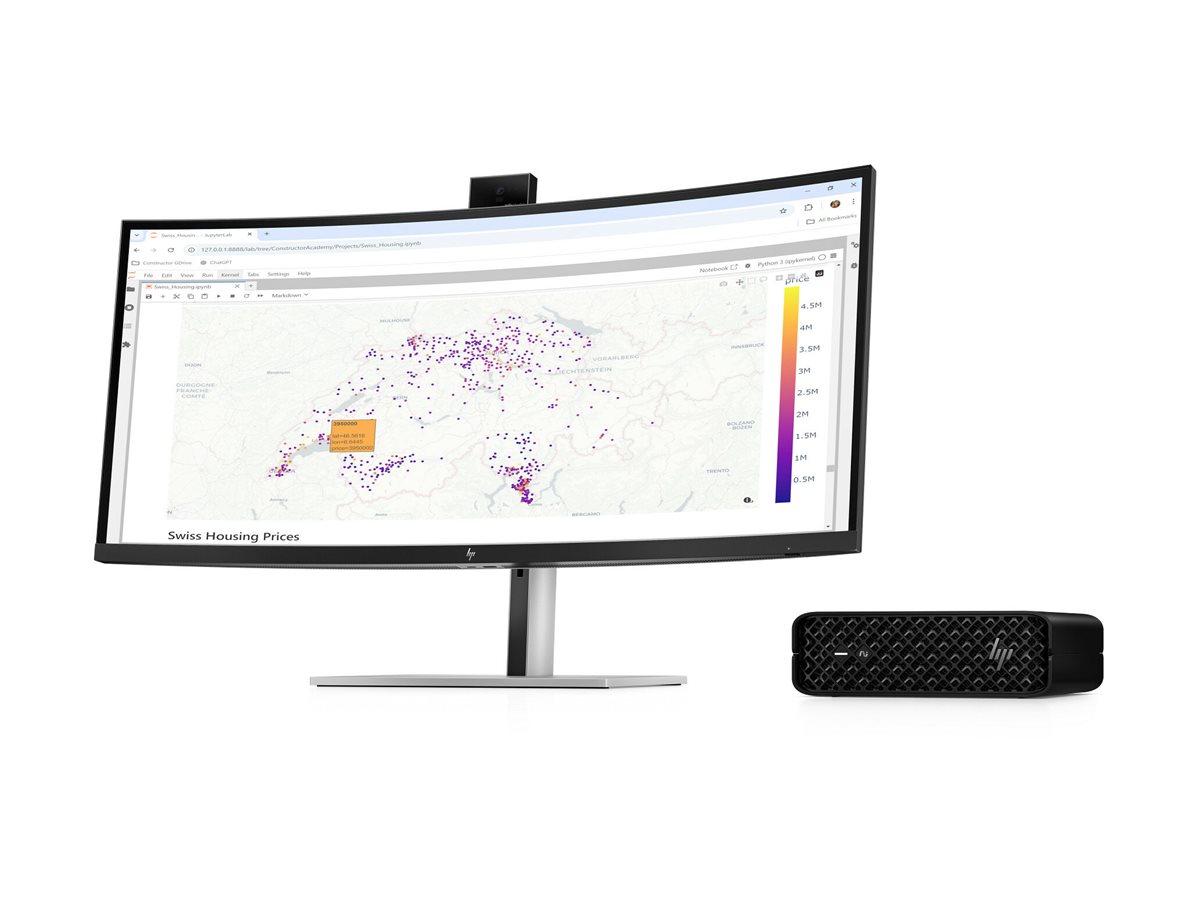 HP Z2 Mini G1i Workstation, Core™ Ultra 9 285K, 64GB RAM, 1TB SSD, RTX™ 2000 Ada, W11P A40LQET