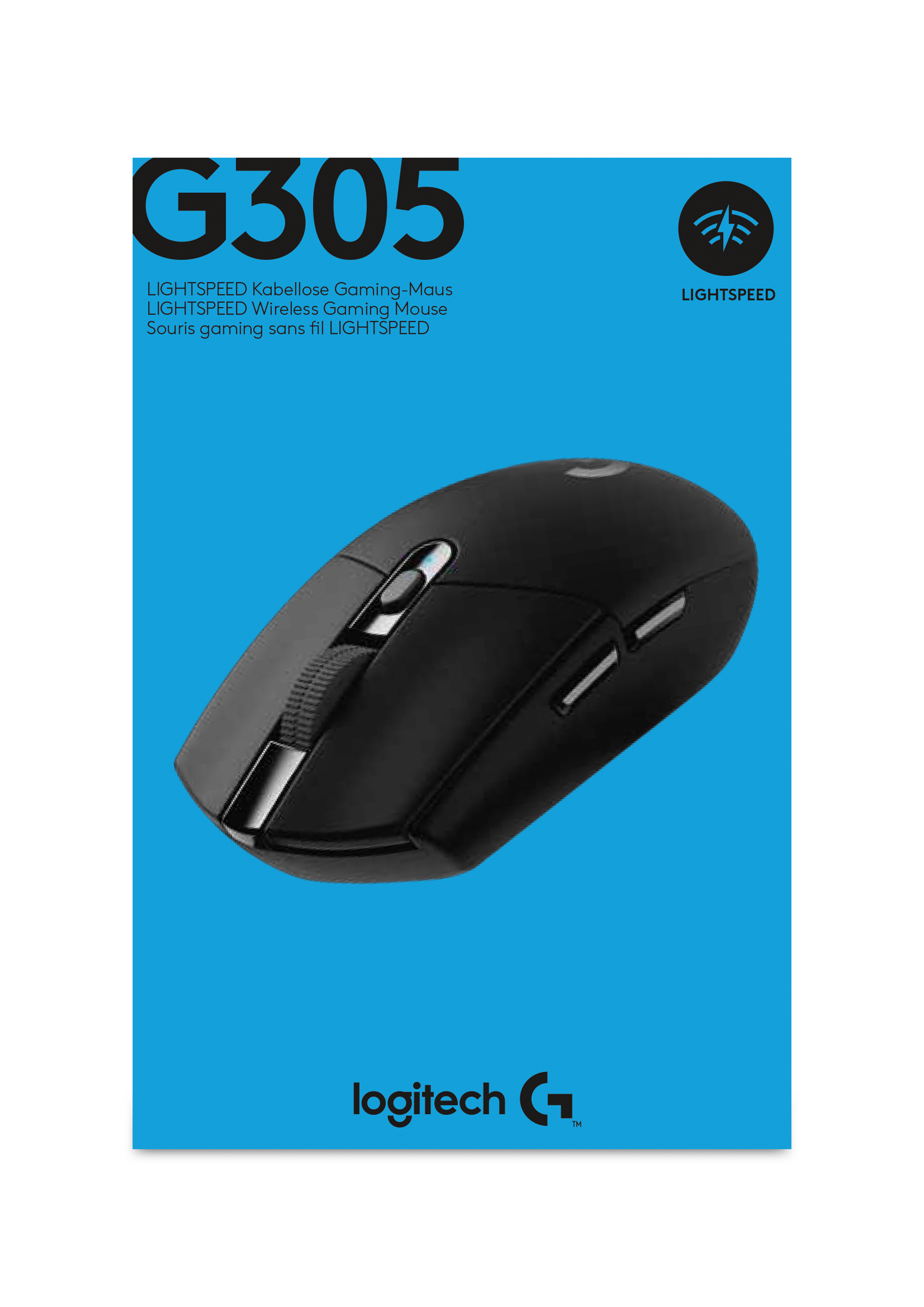Logitech G G305 - Maus - optisch - 6 Tasten - kabellos - 2.4 GHz - kabelloser Empfänger (USB)
