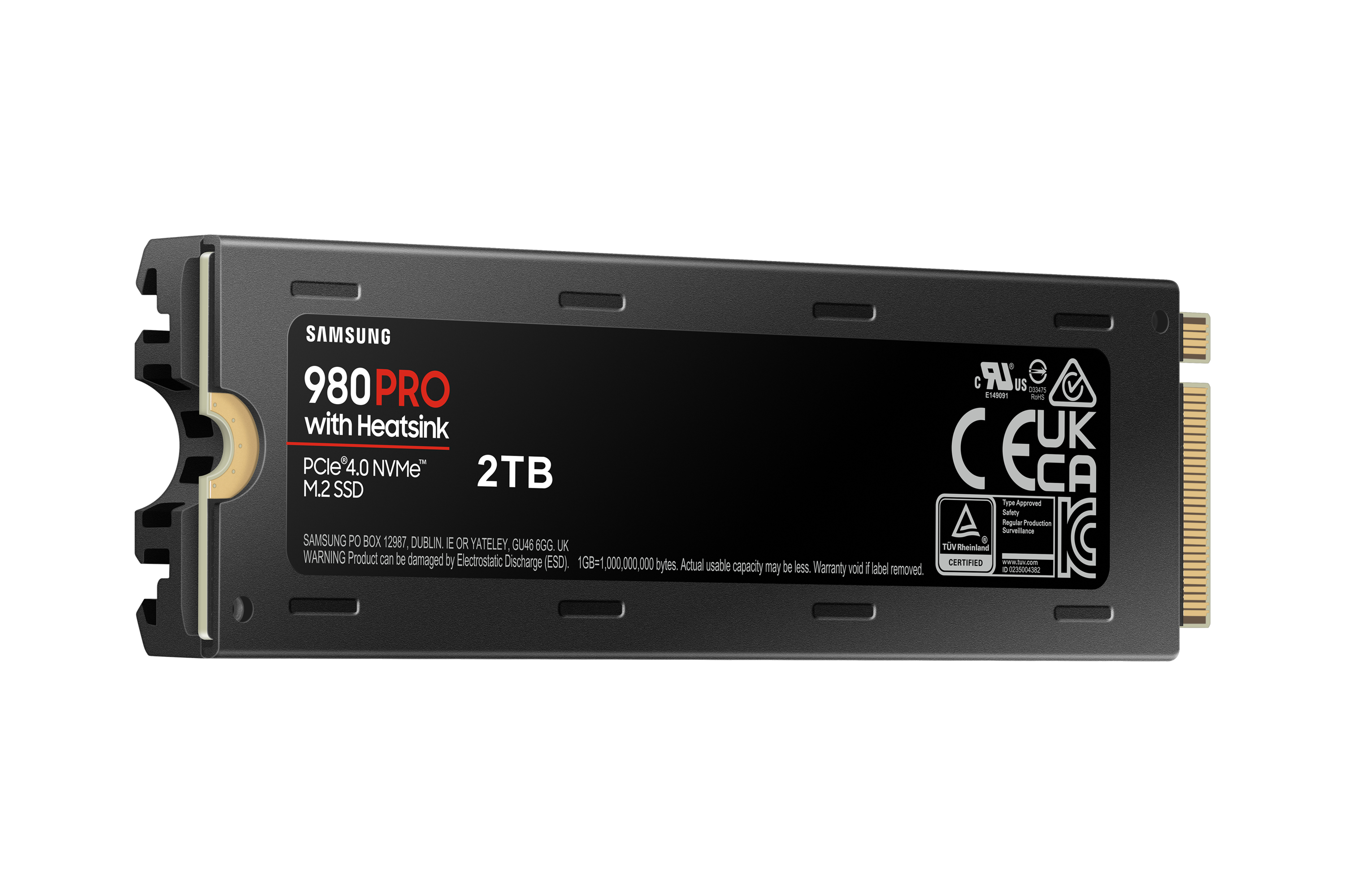 Samsung SSD 980 PRO 2TB, M.2 2280 / M-Key / PCIe 4.0 x4, Kühlkörper