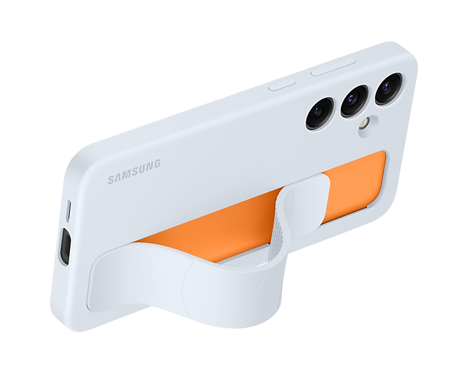 Samsung Standing Grip Case S24+ Light Blue+ Mobeen Glas