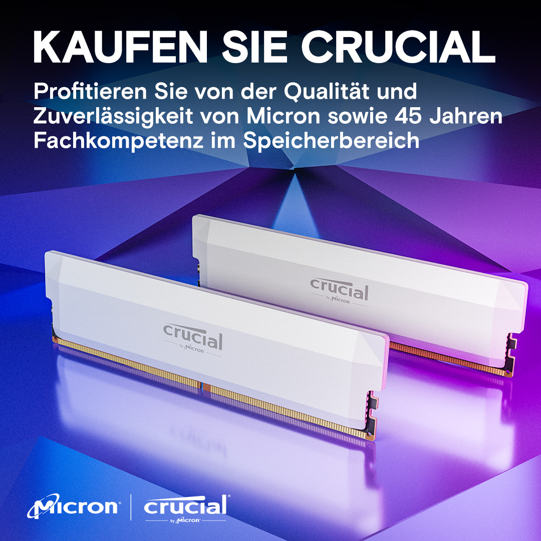 Crucial Pro Overclocking White UDIMM 32GB Kit, DDR5-6000, CL36-38-38-80