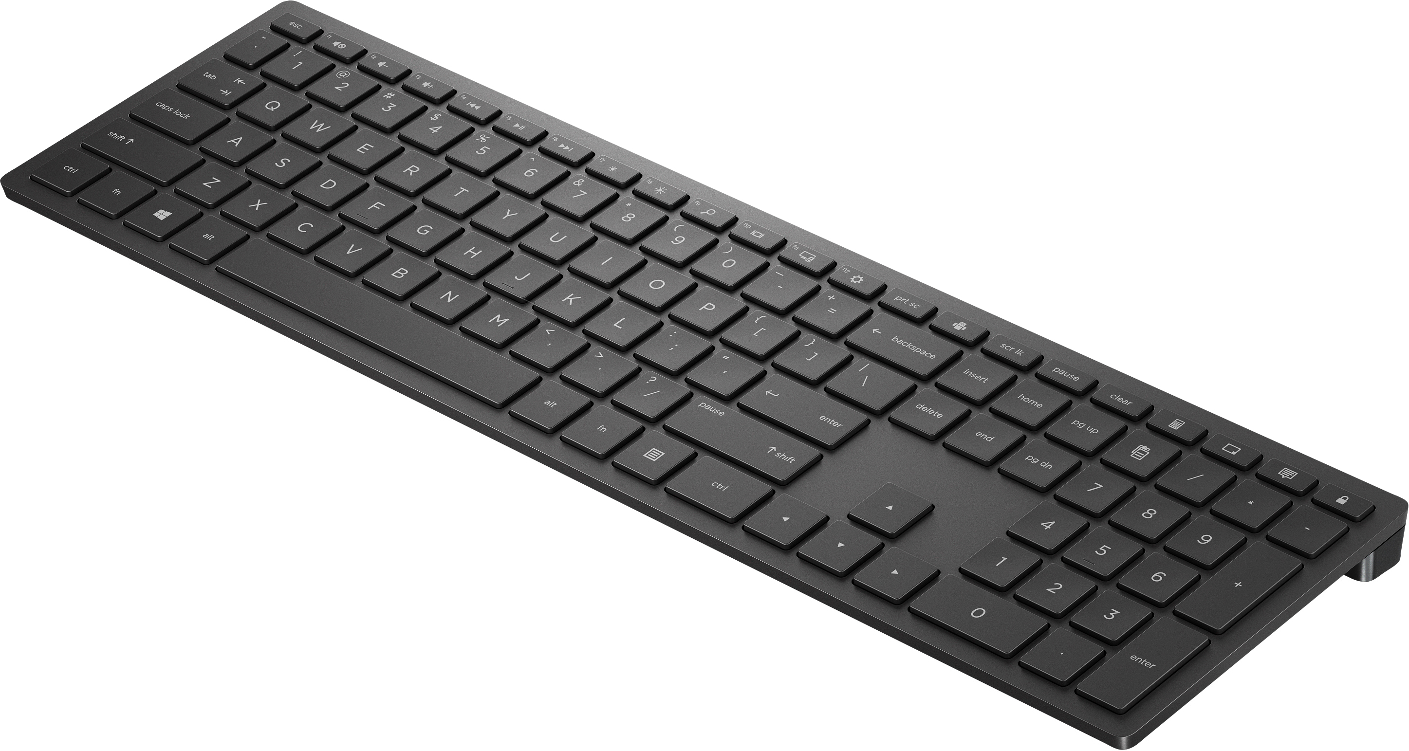 HP Pavilion Wireless-Tastatur 600, Schwarz, Volle Größe (100%), Kabellos, RF Wireless, Schwarz