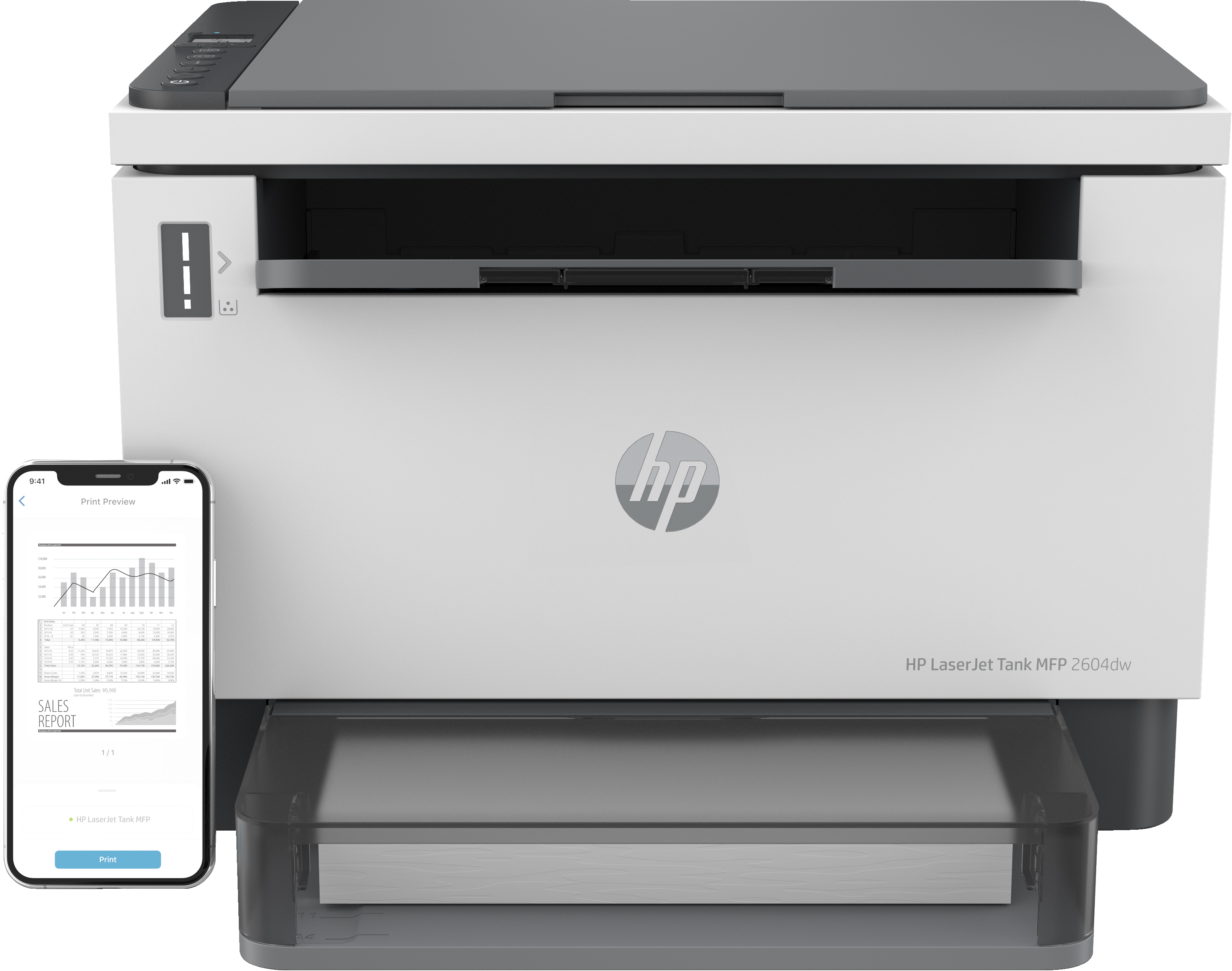 HP LaserJet Tank MFP 2604dw - Multifunktionsdrucker - s/w - Laser - wiederbefüllbar - 216 x 297 mm (