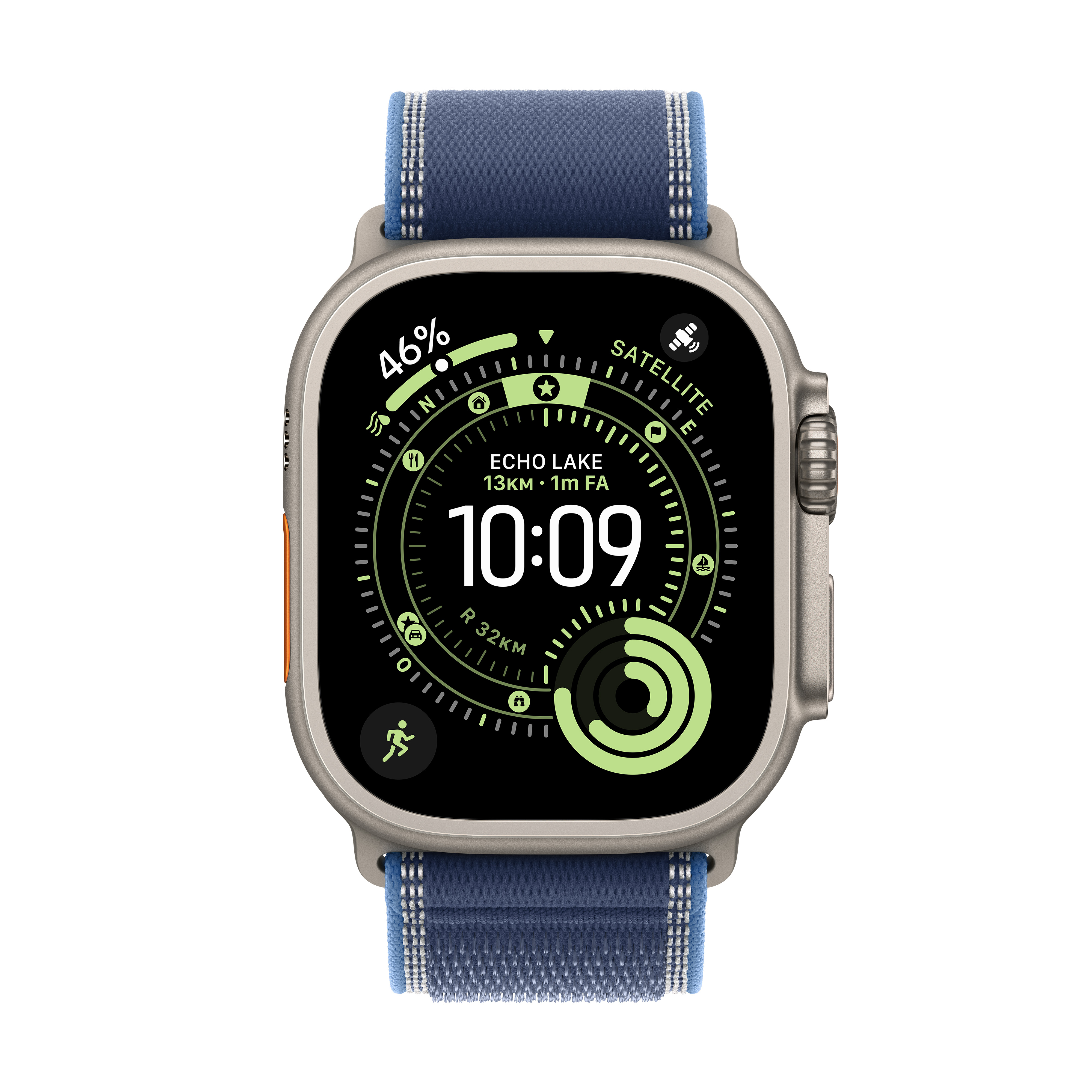 Apple Watch Ultra 3 natur mit Trail Loop S/M blau/hellblau
