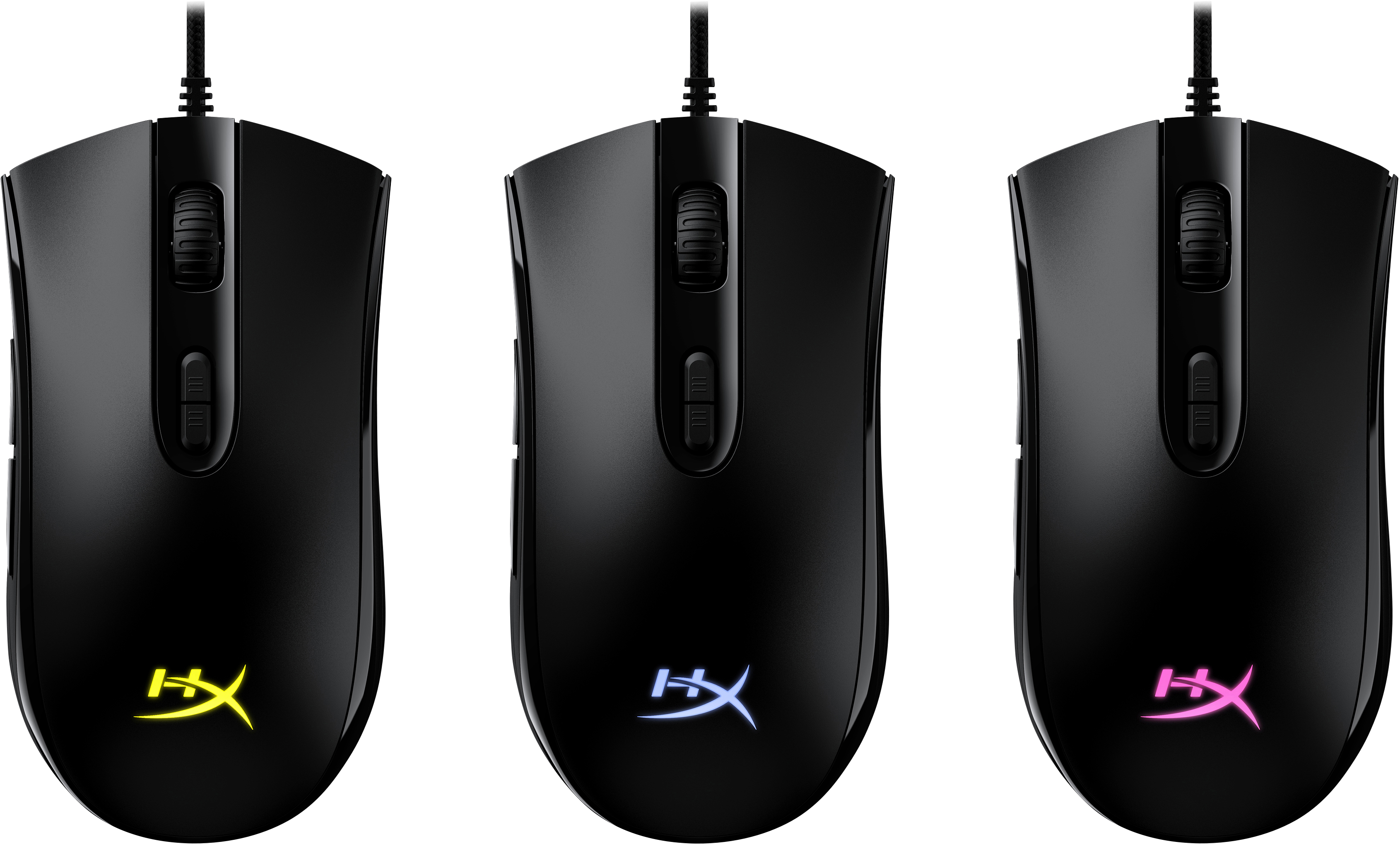 HP HyperX Pulsefire Core ? Gaming-Maus (schwarz), Beidhändig, Optisch, USB Typ-A, 6200 DPI, Schwarz