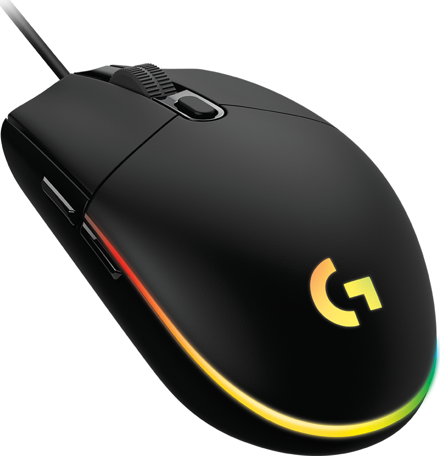 Logitech G G203 Lightsync, Beidhändig, USB Typ-A, 8000 DPI, 1 ms, Schwarz