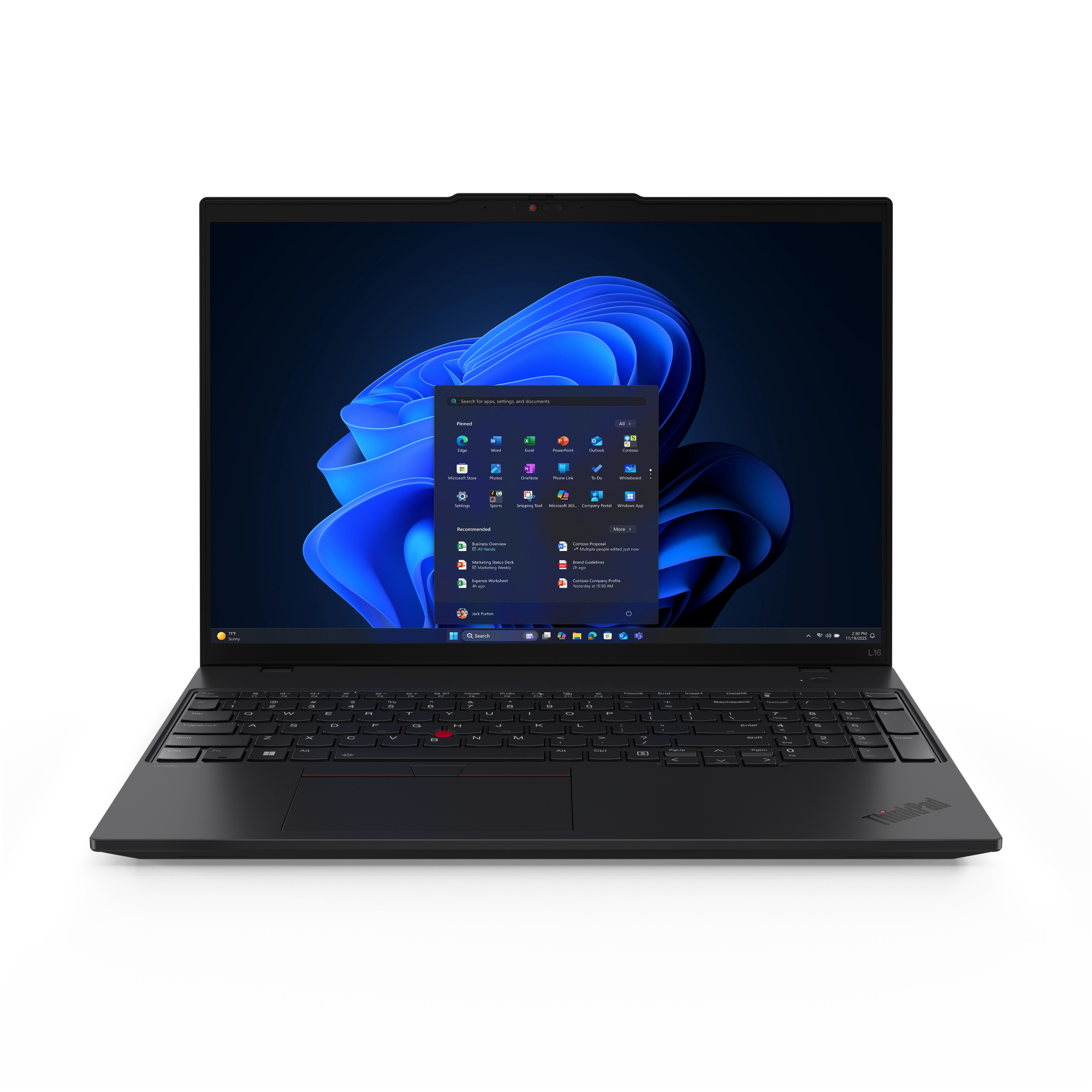 Lenovo ThinkPad L16 Gen 2 21SA - 180°-Scharnierdesign - Intel Core Ultra 7 255U - Win 11 Pro - Intel